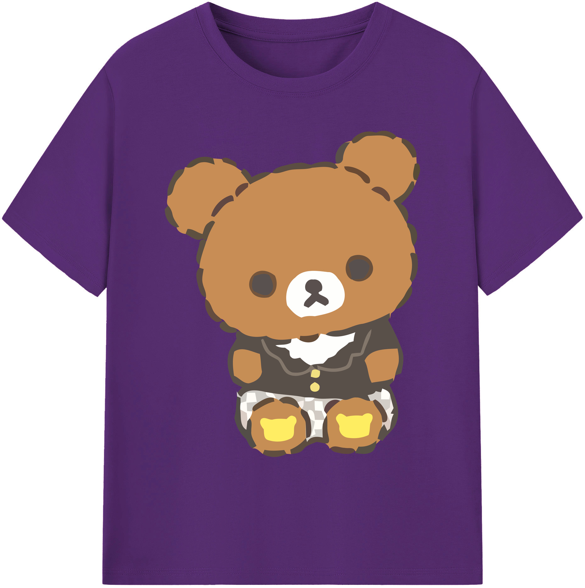 （画像用） リラックマ リラックマ キイロイトリ Rilakkuma Korilakkuma Kiiroitori 綿100％ メンズ半袖Tシャツ｜肌触りやわらか＆通気性