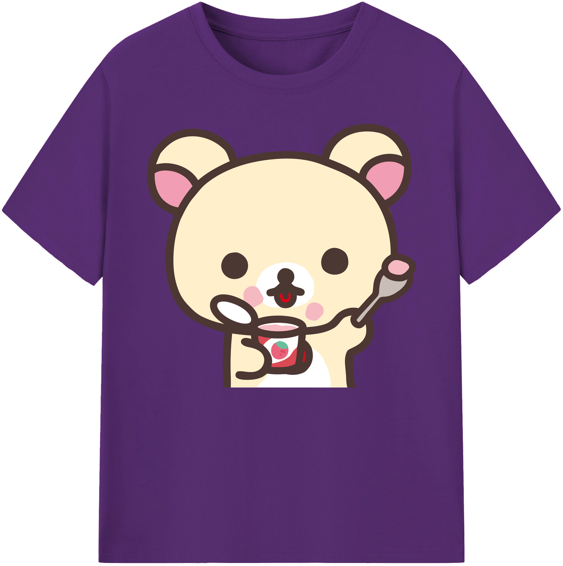 （画像用） リラックマ リラックマ キイロイトリ Rilakkuma Korilakkuma Kiiroitori 綿100％ メンズ半袖Tシャツ｜肌触りやわらか＆通気性