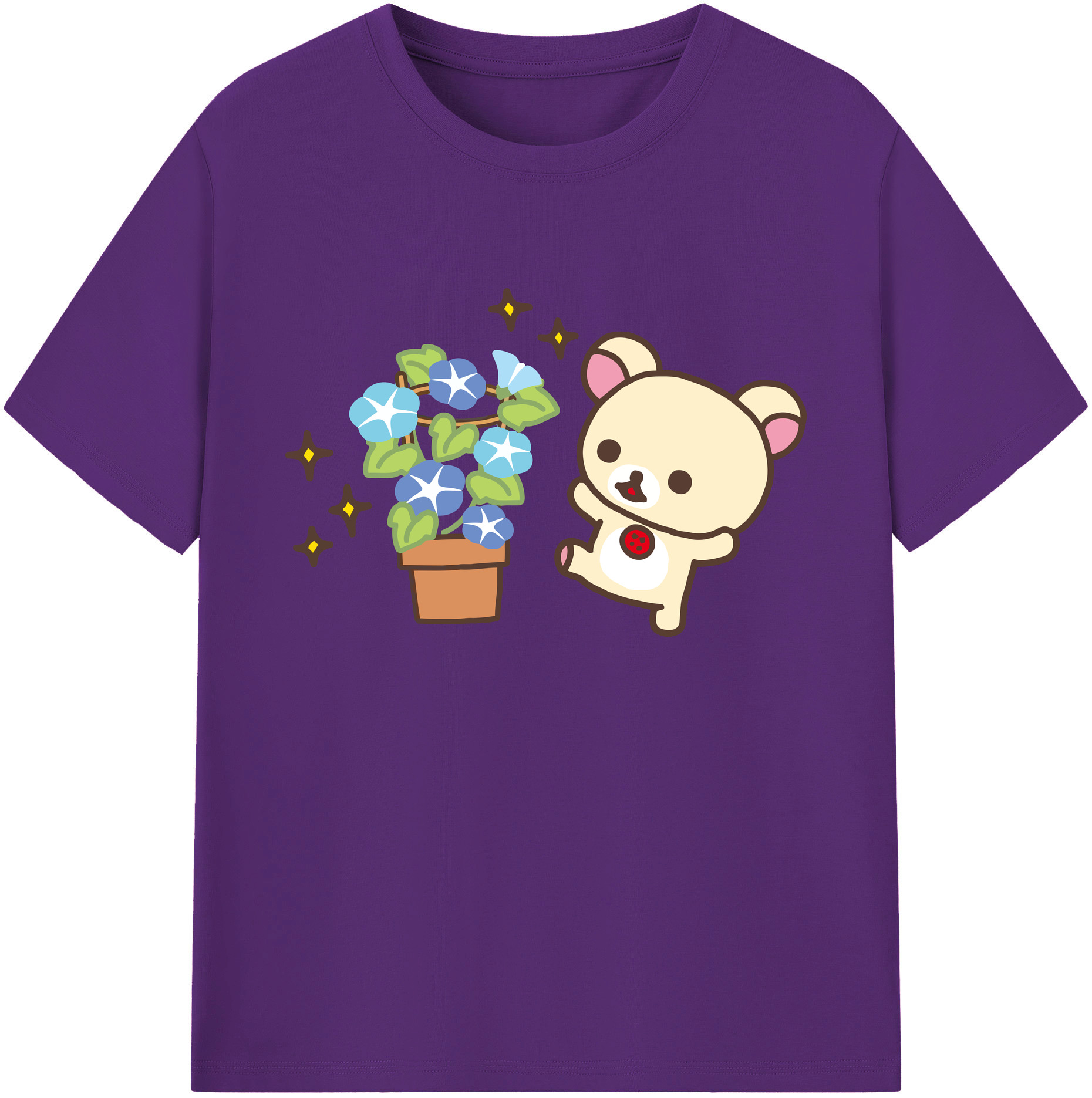 （画像用） リラックマ リラックマ キイロイトリ Rilakkuma Korilakkuma Kiiroitori 綿100％ メンズ半袖Tシャツ｜肌触りやわらか＆通気性