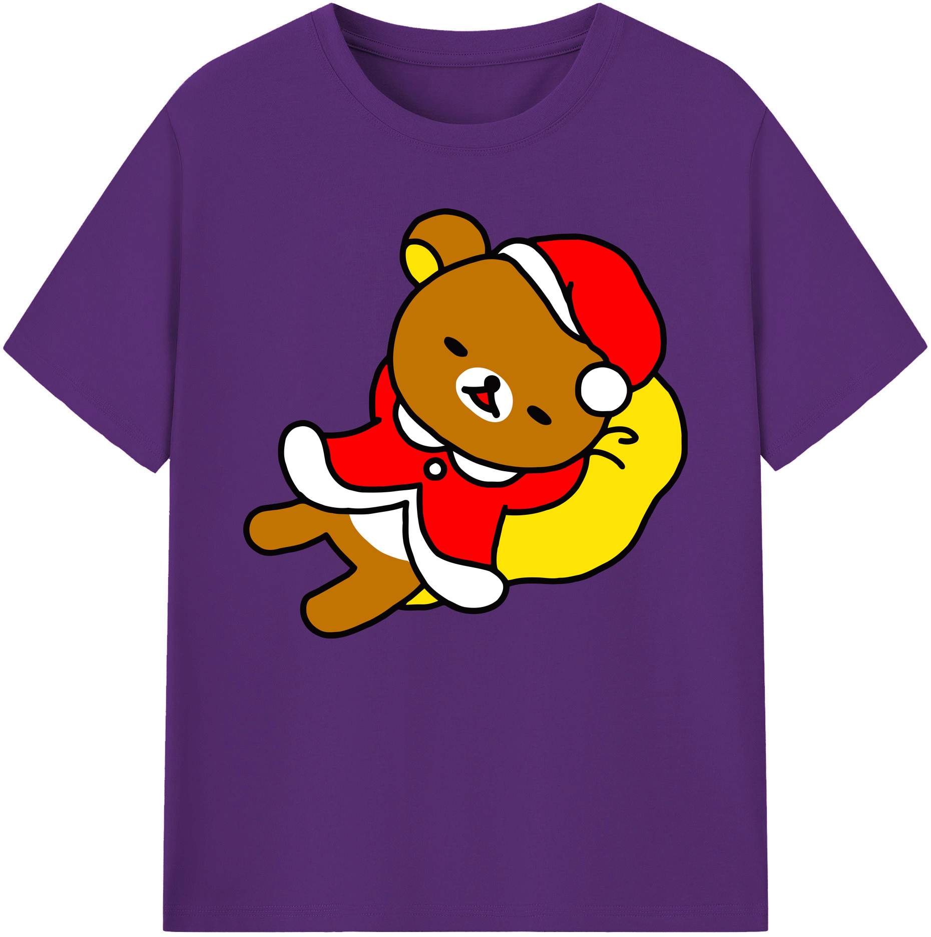 （画像用） リラックマ リラックマ キイロイトリ Rilakkuma Korilakkuma Kiiroitori 綿100％ メンズ半袖Tシャツ｜肌触りやわらか＆通気性