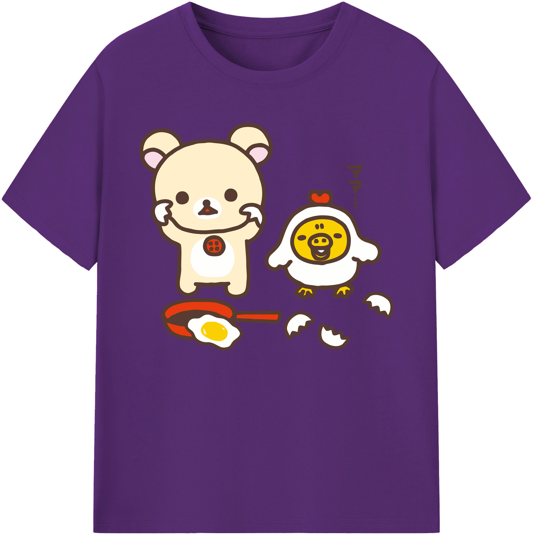 （画像用） リラックマ リラックマ キイロイトリ Rilakkuma Korilakkuma Kiiroitori 綿100％ メンズ半袖Tシャツ｜肌触りやわらか＆通気性