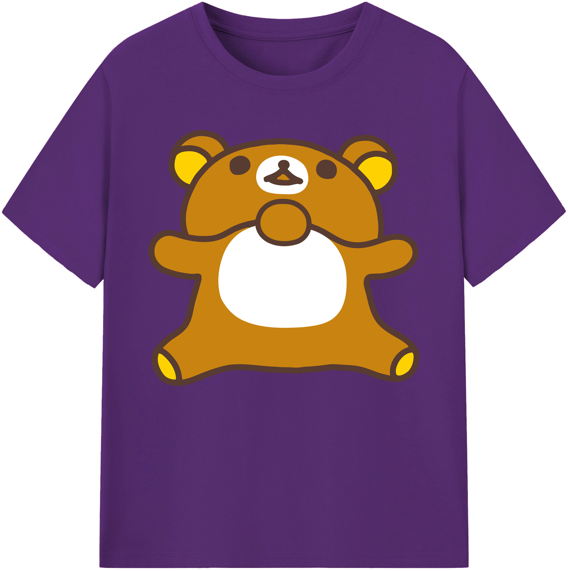 （画像用） リラックマ リラックマ キイロイトリ Rilakkuma Korilakkuma Kiiroitori 綿100％ メンズ半袖Tシャツ｜肌触りやわらか＆通気性
