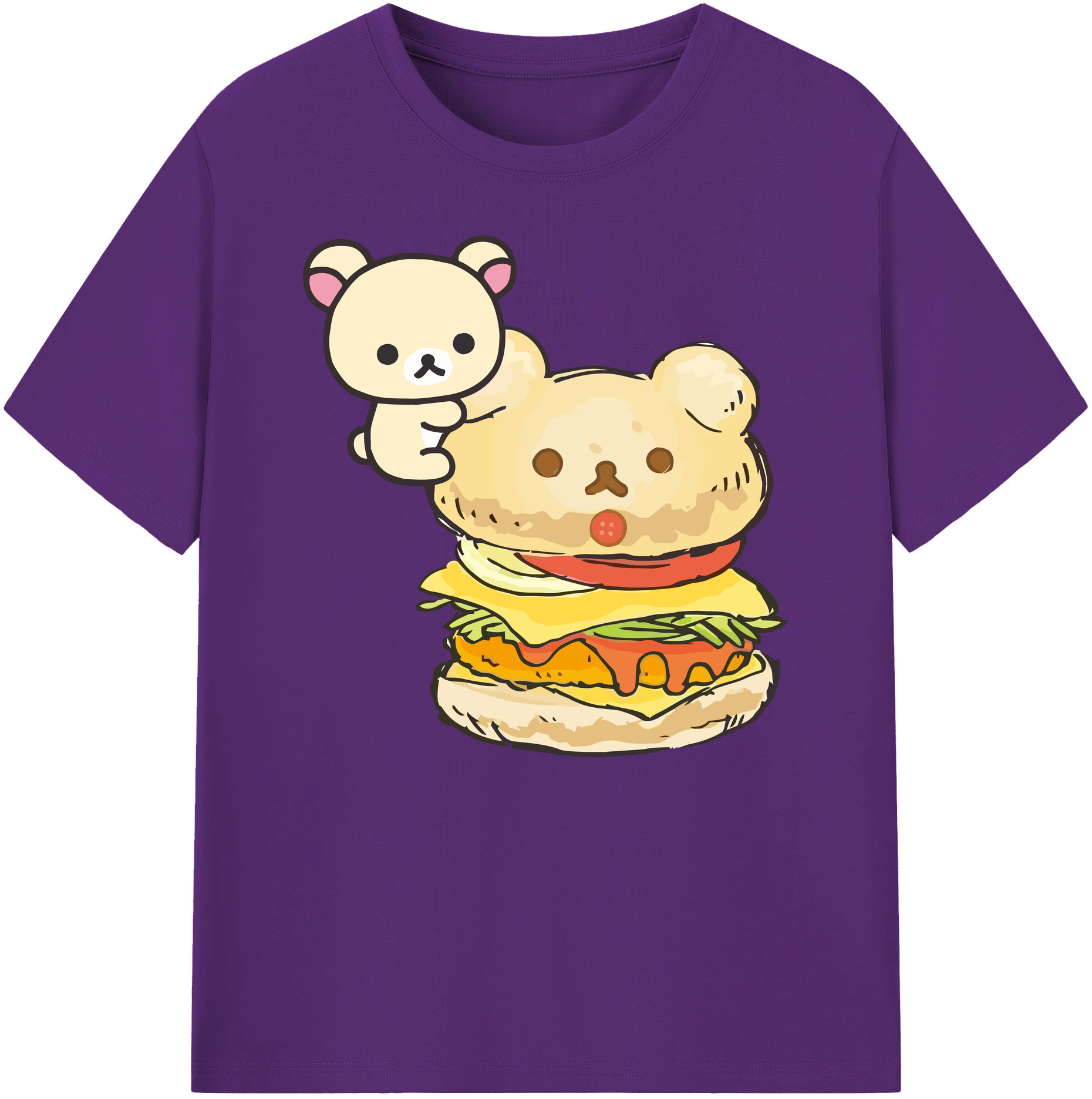 （画像用） リラックマ リラックマ キイロイトリ Rilakkuma Korilakkuma Kiiroitori 綿100％ メンズ半袖Tシャツ｜肌触りやわらか＆通気性