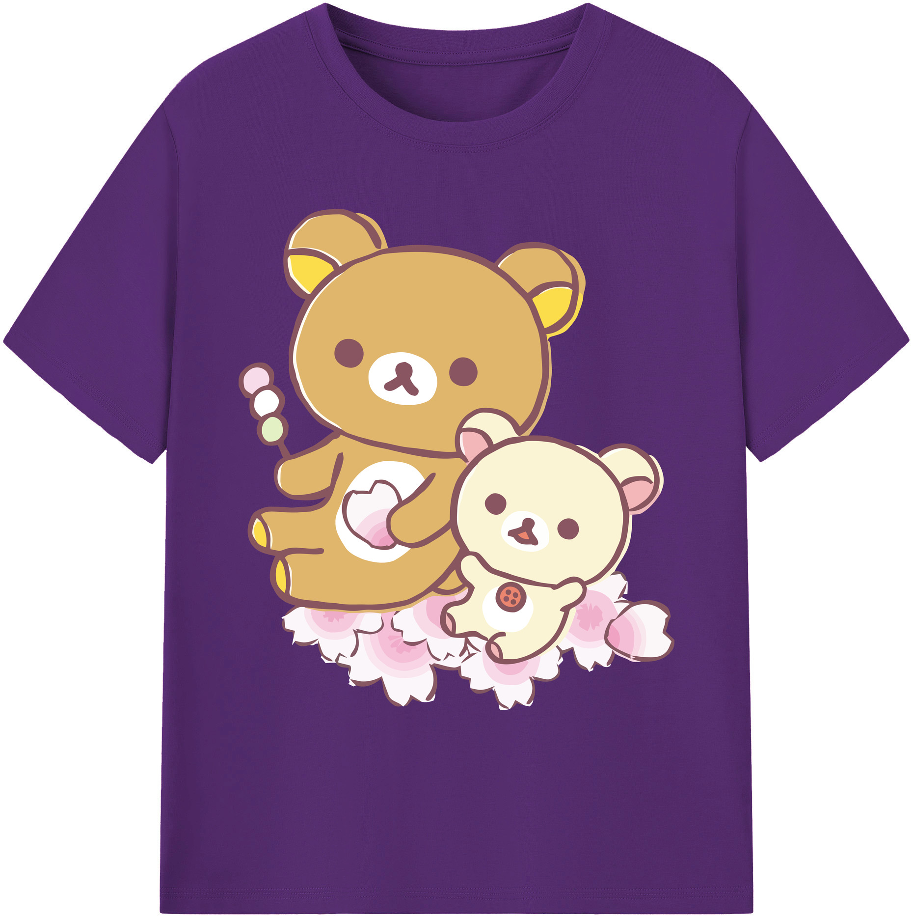 （画像用） リラックマ リラックマ キイロイトリ Rilakkuma Korilakkuma Kiiroitori 綿100％ メンズ半袖Tシャツ｜肌触りやわらか＆通気性