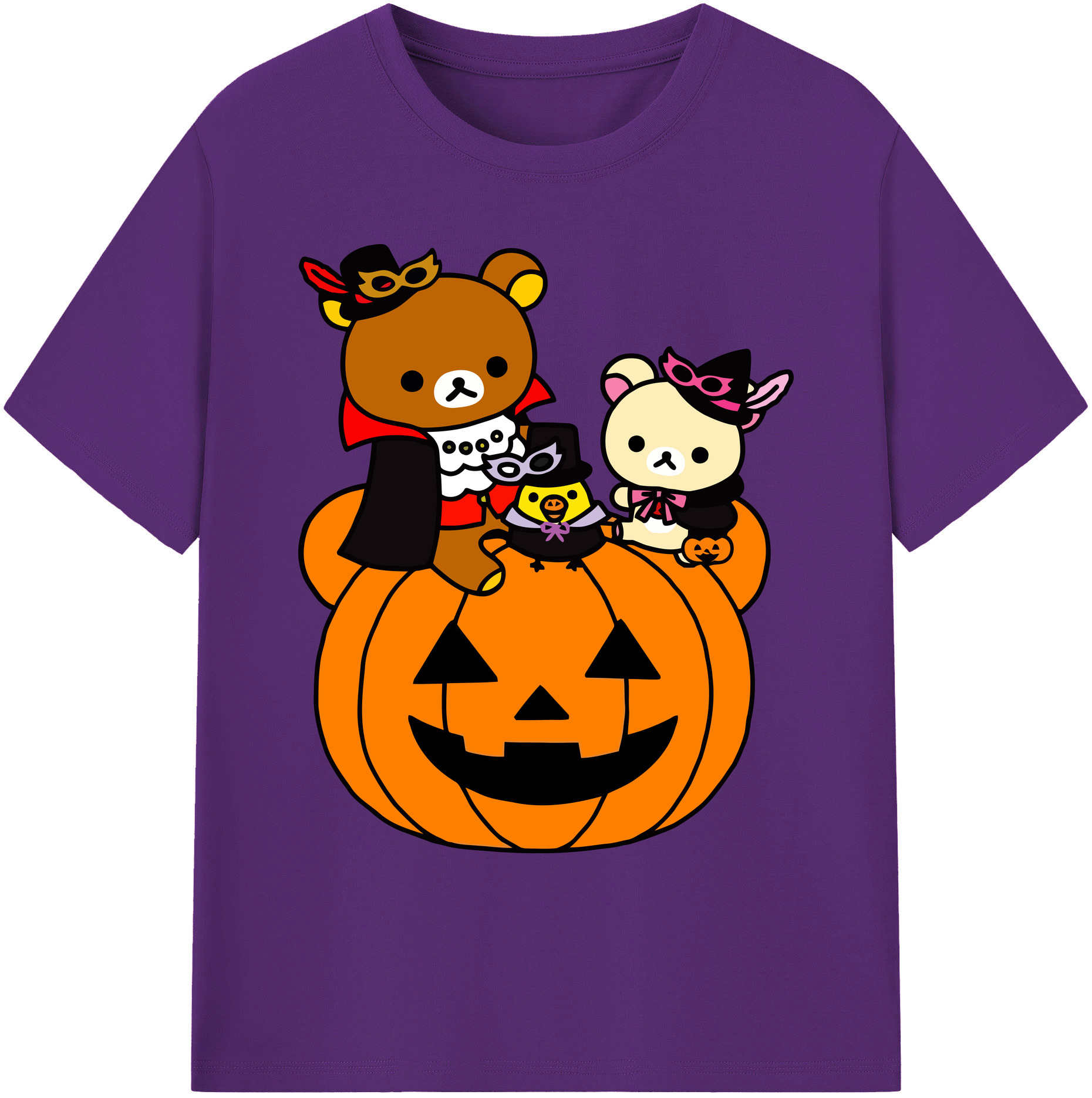 （画像用） リラックマ リラックマ キイロイトリ Rilakkuma Korilakkuma Kiiroitori 綿100％ メンズ半袖Tシャツ｜肌触りやわらか＆通気性