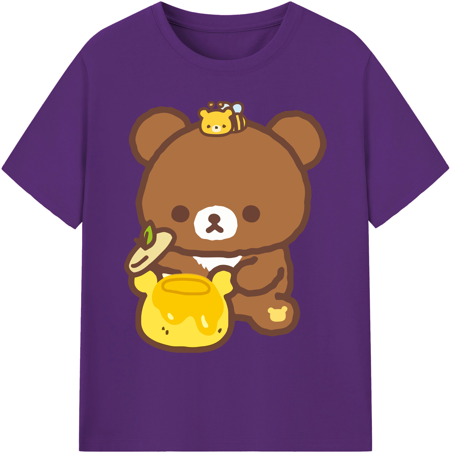 （画像用） リラックマ リラックマ キイロイトリ Rilakkuma Korilakkuma Kiiroitori 綿100％ メンズ半袖Tシャツ｜肌触りやわらか＆通気性