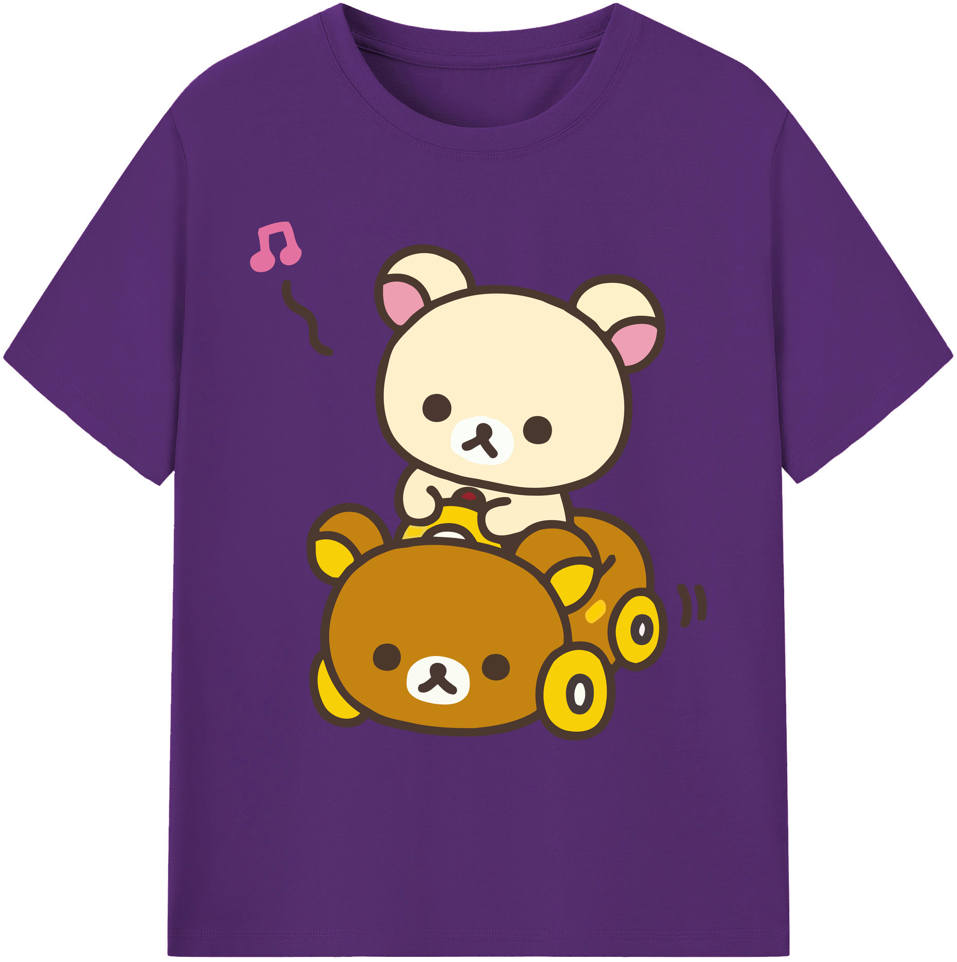 （画像用） リラックマ リラックマ キイロイトリ Rilakkuma Korilakkuma Kiiroitori 綿100％ メンズ半袖Tシャツ｜肌触りやわらか＆通気性