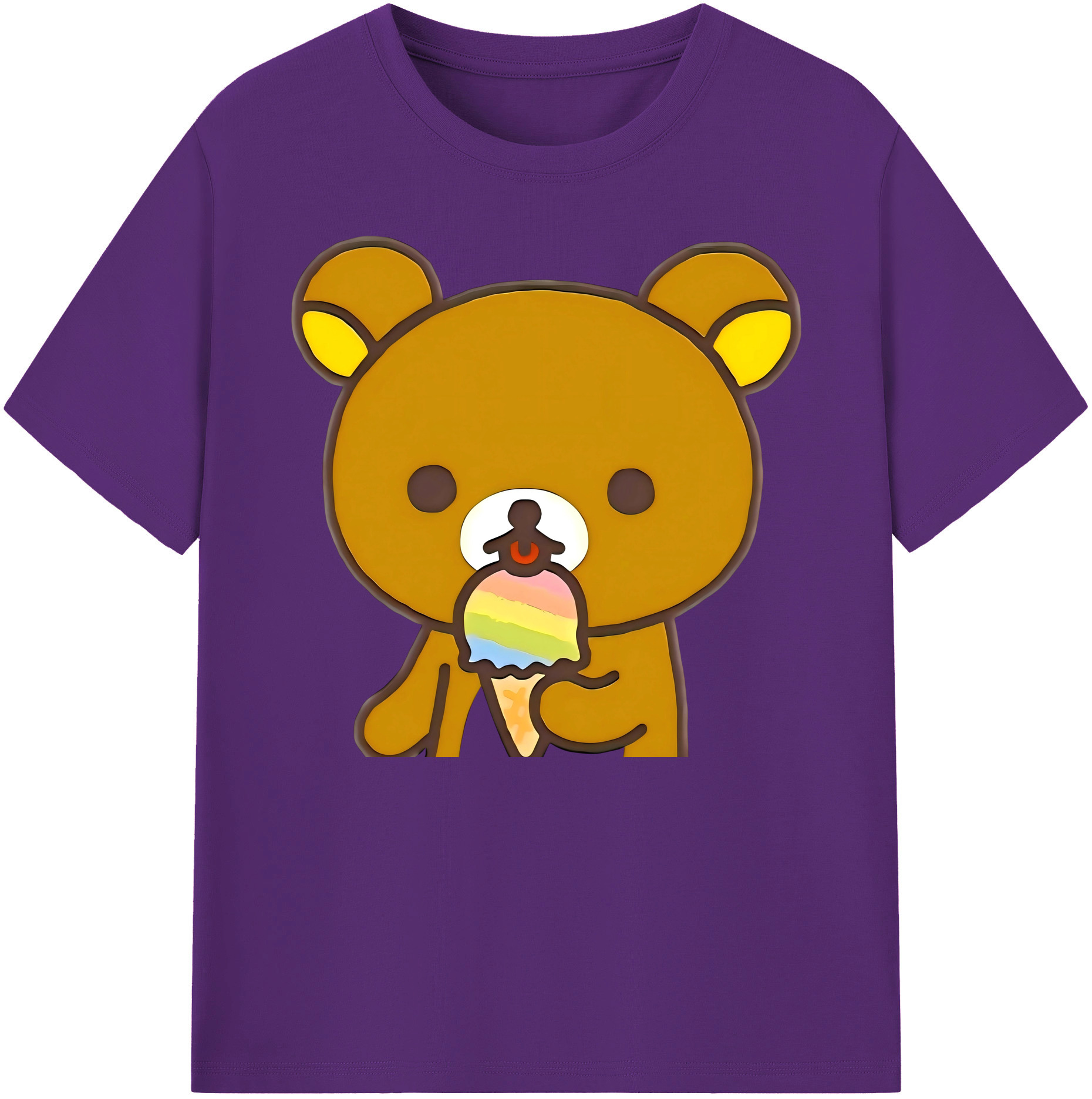 （画像用） リラックマ リラックマ キイロイトリ Rilakkuma Korilakkuma Kiiroitori 綿100％ メンズ半袖Tシャツ｜肌触りやわらか＆通気性