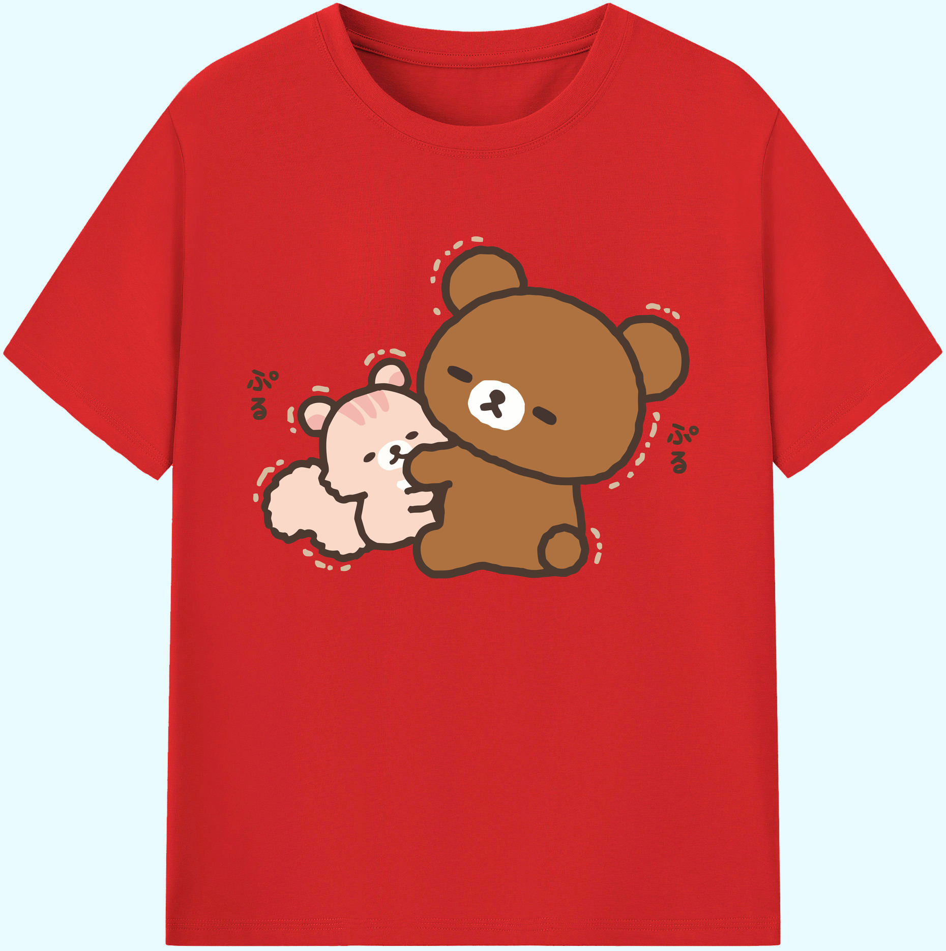 （画像用） リラックマ リラックマ キイロイトリ Rilakkuma Korilakkuma Kiiroitori 綿100％ メンズ半袖Tシャツ｜肌触りやわらか＆通気性