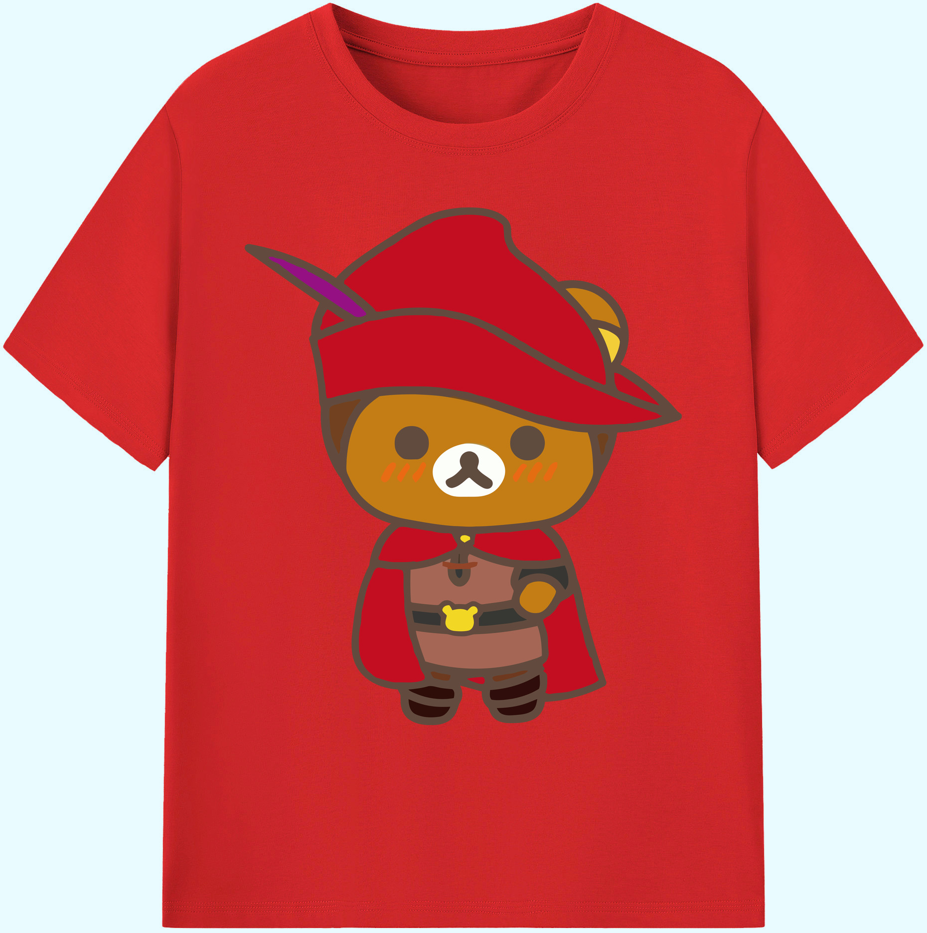 （画像用） リラックマ リラックマ キイロイトリ Rilakkuma Korilakkuma Kiiroitori 綿100％ メンズ半袖Tシャツ｜肌触りやわらか＆通気性