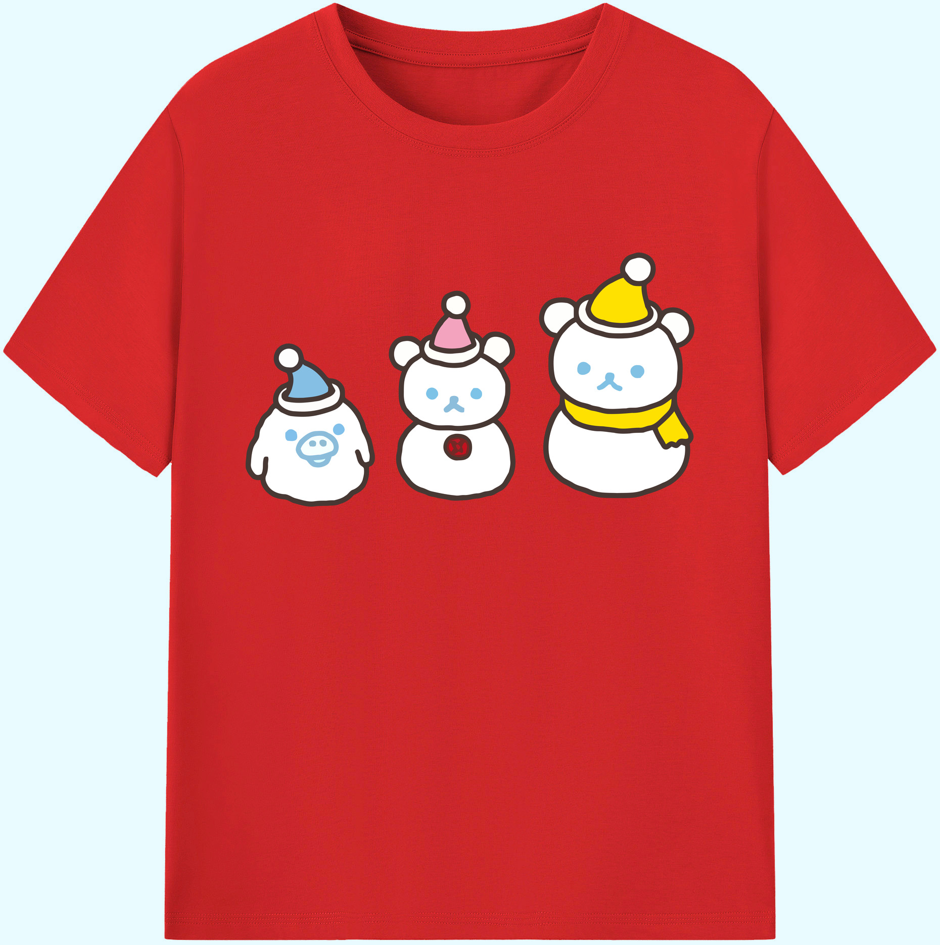 （画像用） リラックマ リラックマ キイロイトリ Rilakkuma Korilakkuma Kiiroitori 綿100％ メンズ半袖Tシャツ｜肌触りやわらか＆通気性