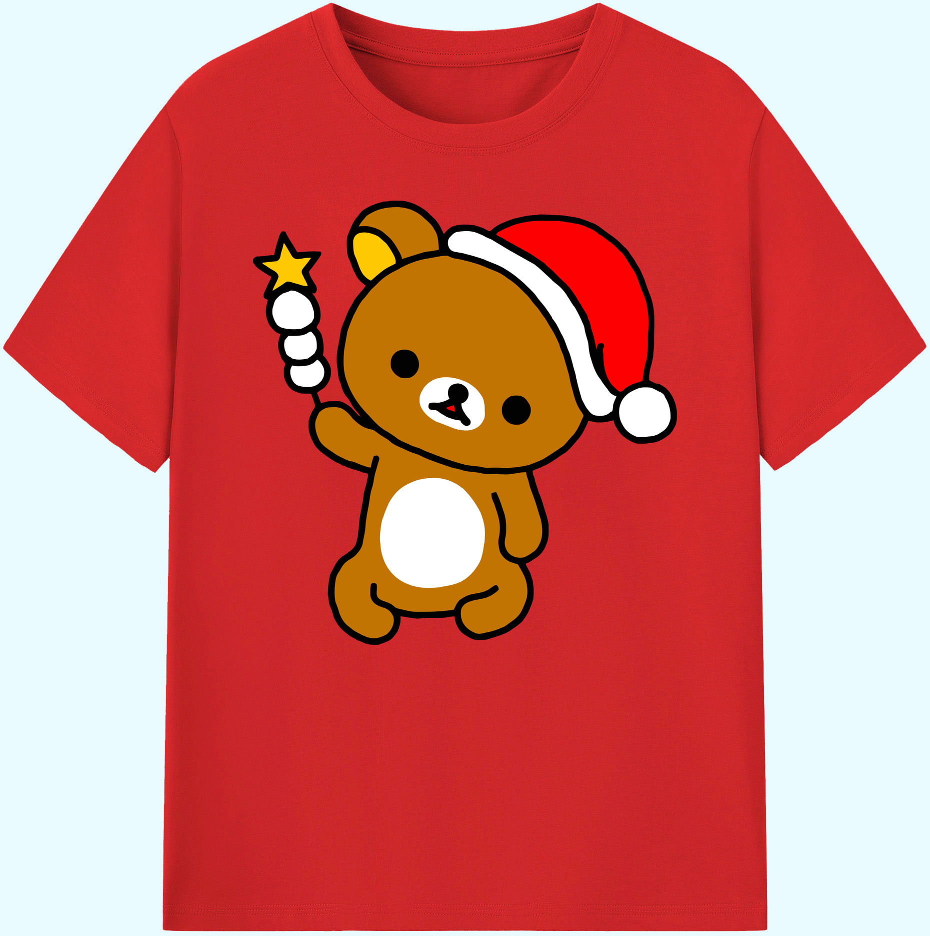 （画像用） リラックマ リラックマ キイロイトリ Rilakkuma Korilakkuma Kiiroitori 綿100％ メンズ半袖Tシャツ｜肌触りやわらか＆通気性