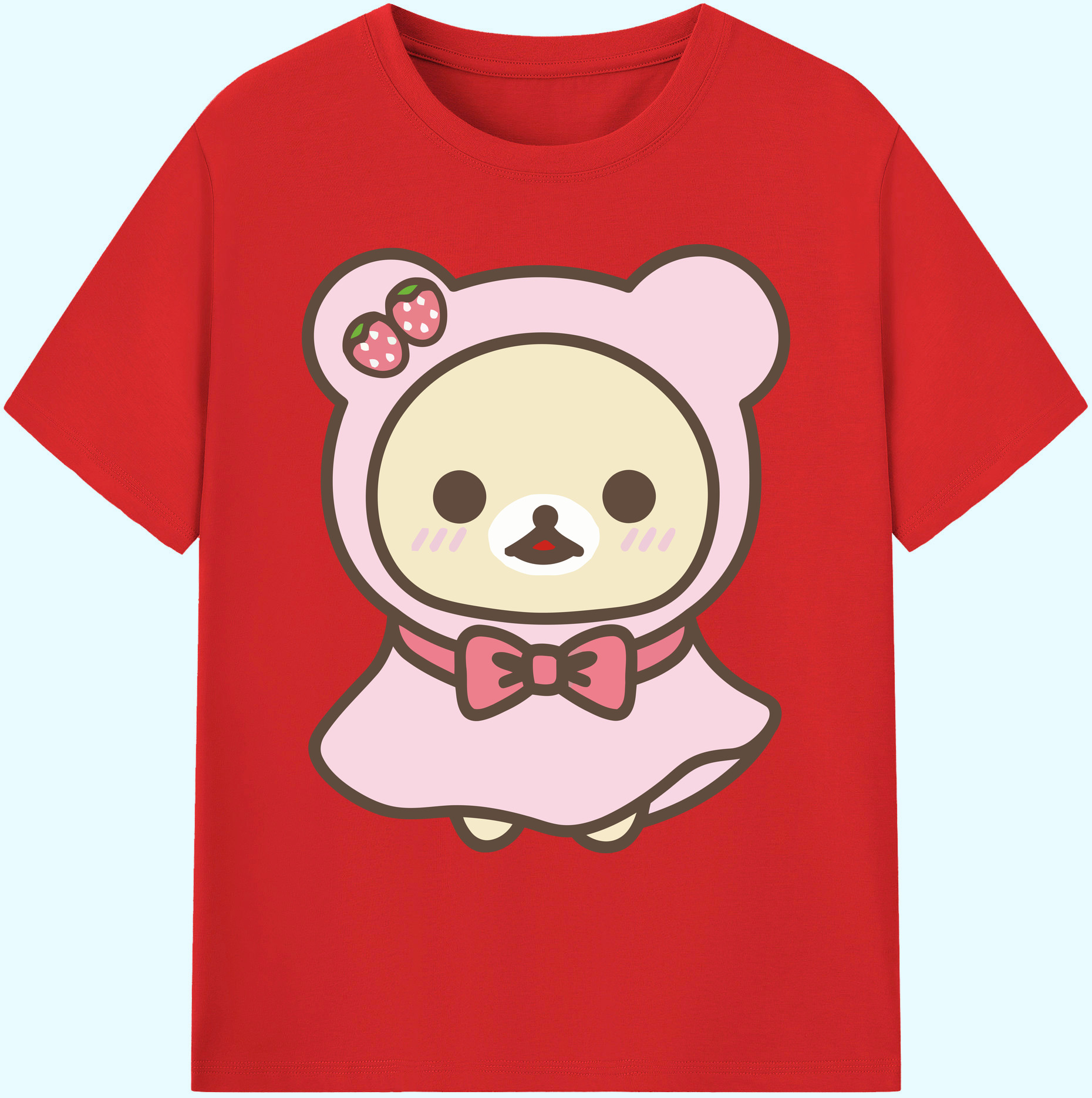 （画像用） リラックマ リラックマ キイロイトリ Rilakkuma Korilakkuma Kiiroitori 綿100％ メンズ半袖Tシャツ｜肌触りやわらか＆通気性