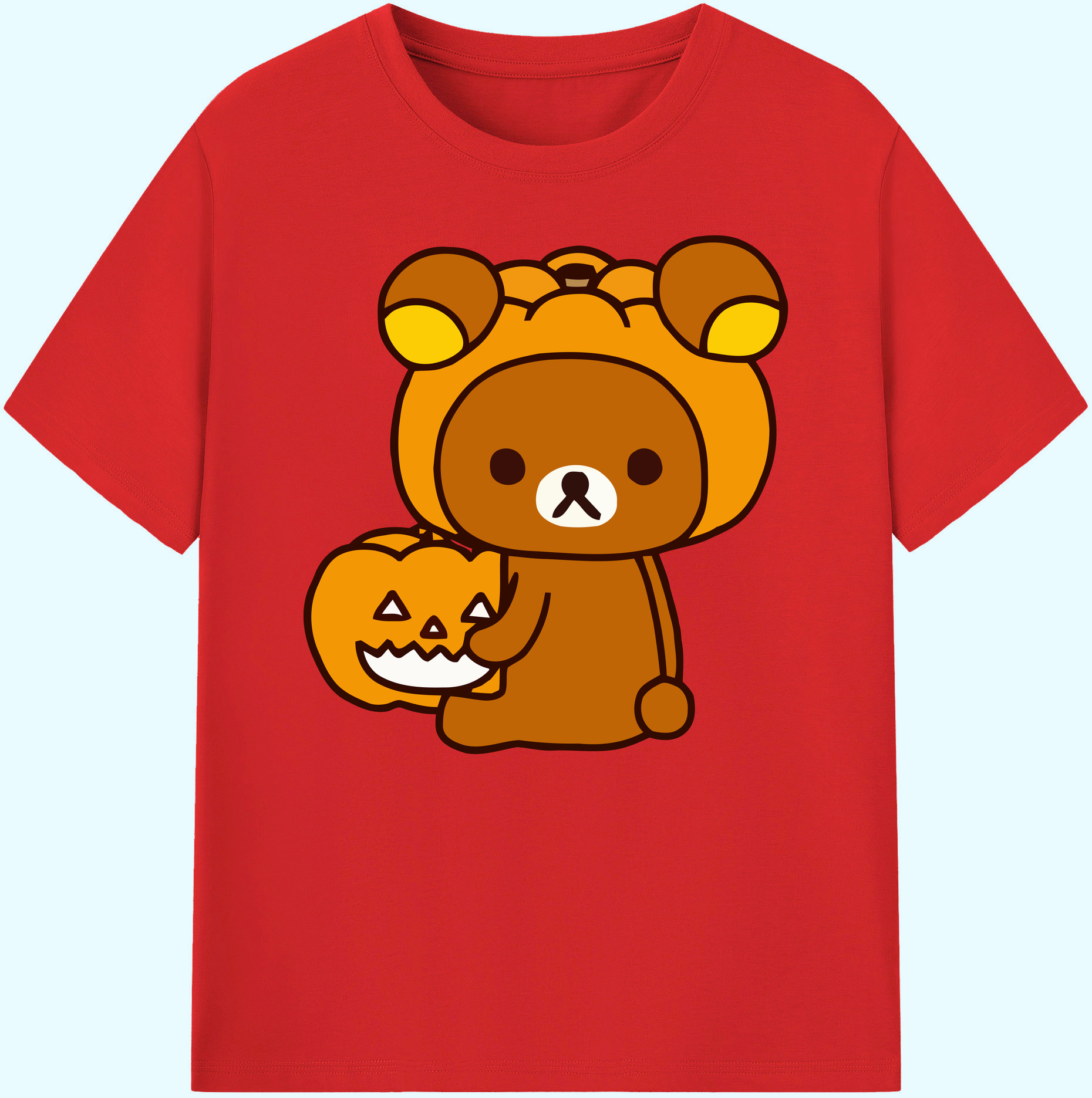 （画像用） リラックマ リラックマ キイロイトリ Rilakkuma Korilakkuma Kiiroitori 綿100％ メンズ半袖Tシャツ｜肌触りやわらか＆通気性