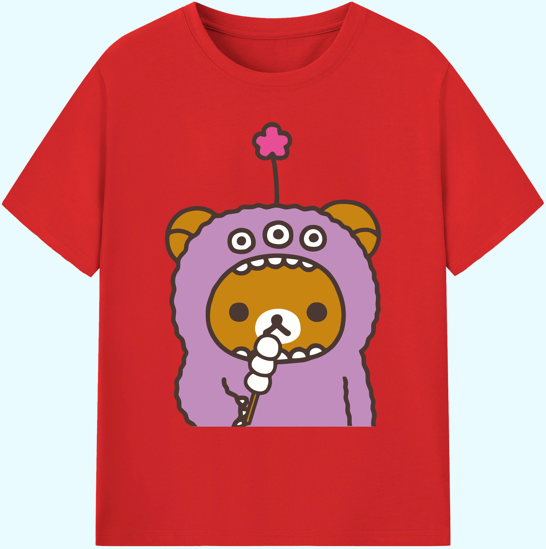 （画像用） リラックマ リラックマ キイロイトリ Rilakkuma Korilakkuma Kiiroitori 綿100％ メンズ半袖Tシャツ｜肌触りやわらか＆通気性