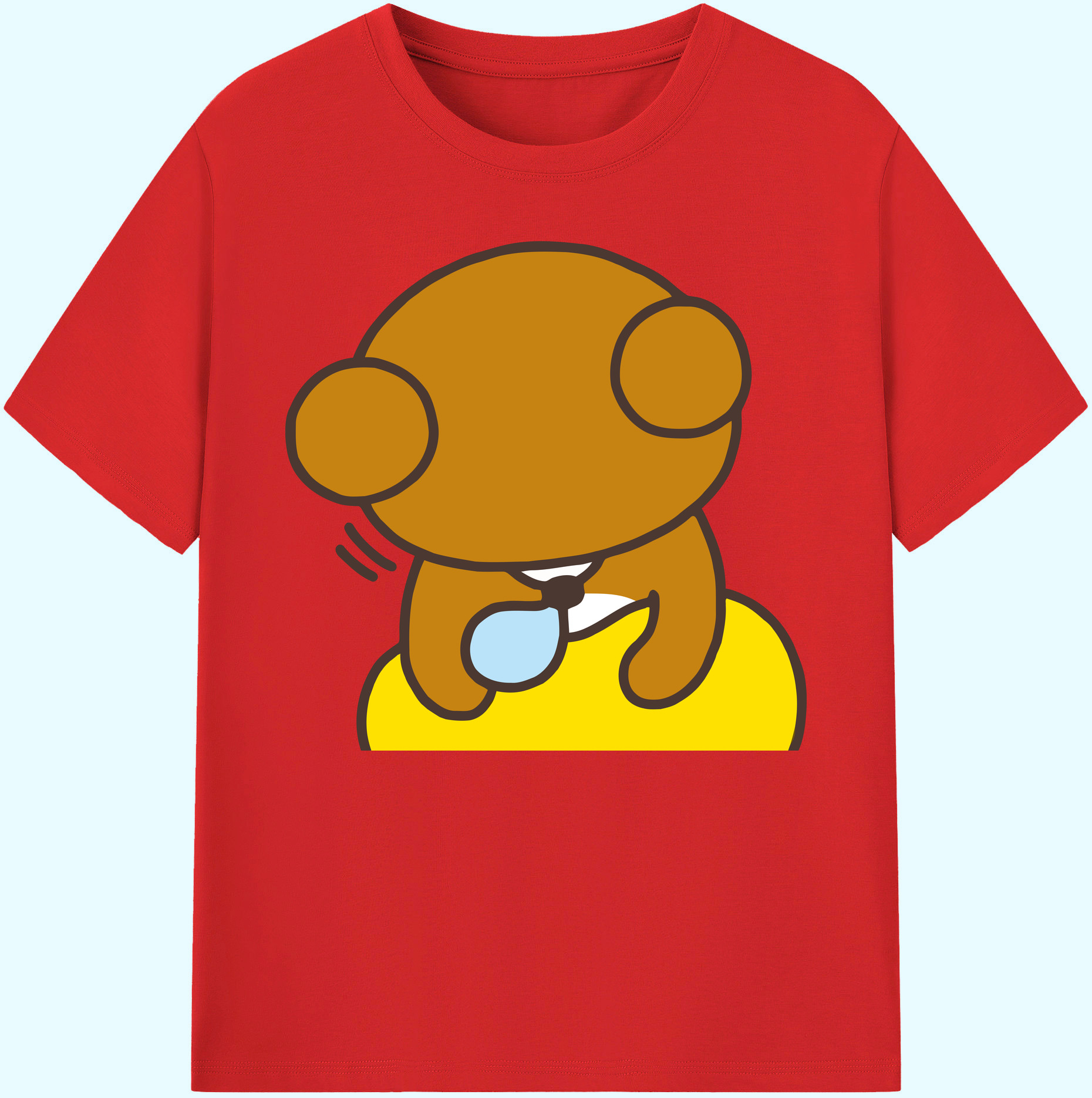 （画像用） リラックマ リラックマ キイロイトリ Rilakkuma Korilakkuma Kiiroitori 綿100％ メンズ半袖Tシャツ｜肌触りやわらか＆通気性