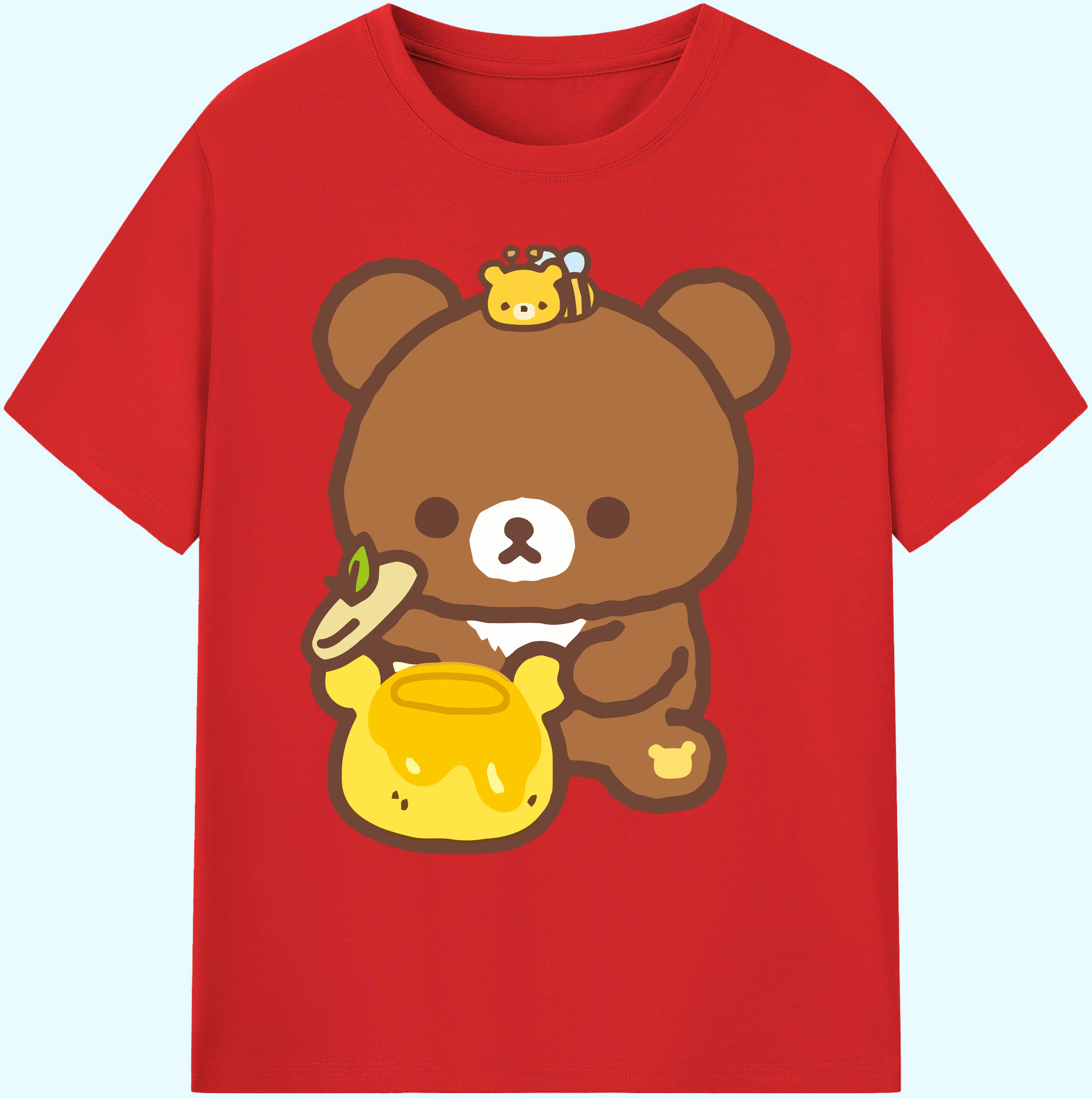 （画像用） リラックマ リラックマ キイロイトリ Rilakkuma Korilakkuma Kiiroitori 綿100％ メンズ半袖Tシャツ｜肌触りやわらか＆通気性