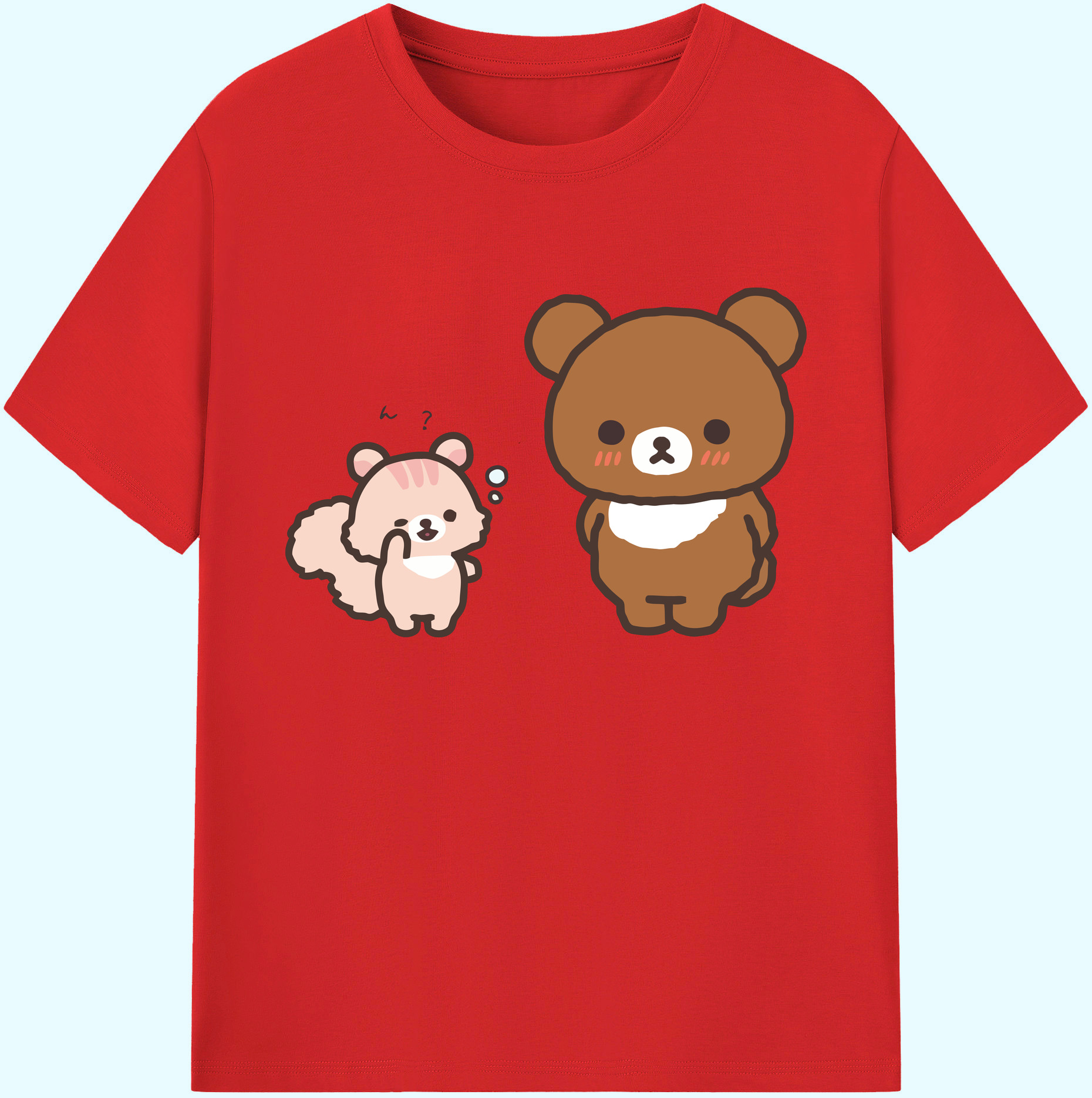 （画像用） リラックマ リラックマ キイロイトリ Rilakkuma Korilakkuma Kiiroitori 綿100％ メンズ半袖Tシャツ｜肌触りやわらか＆通気性