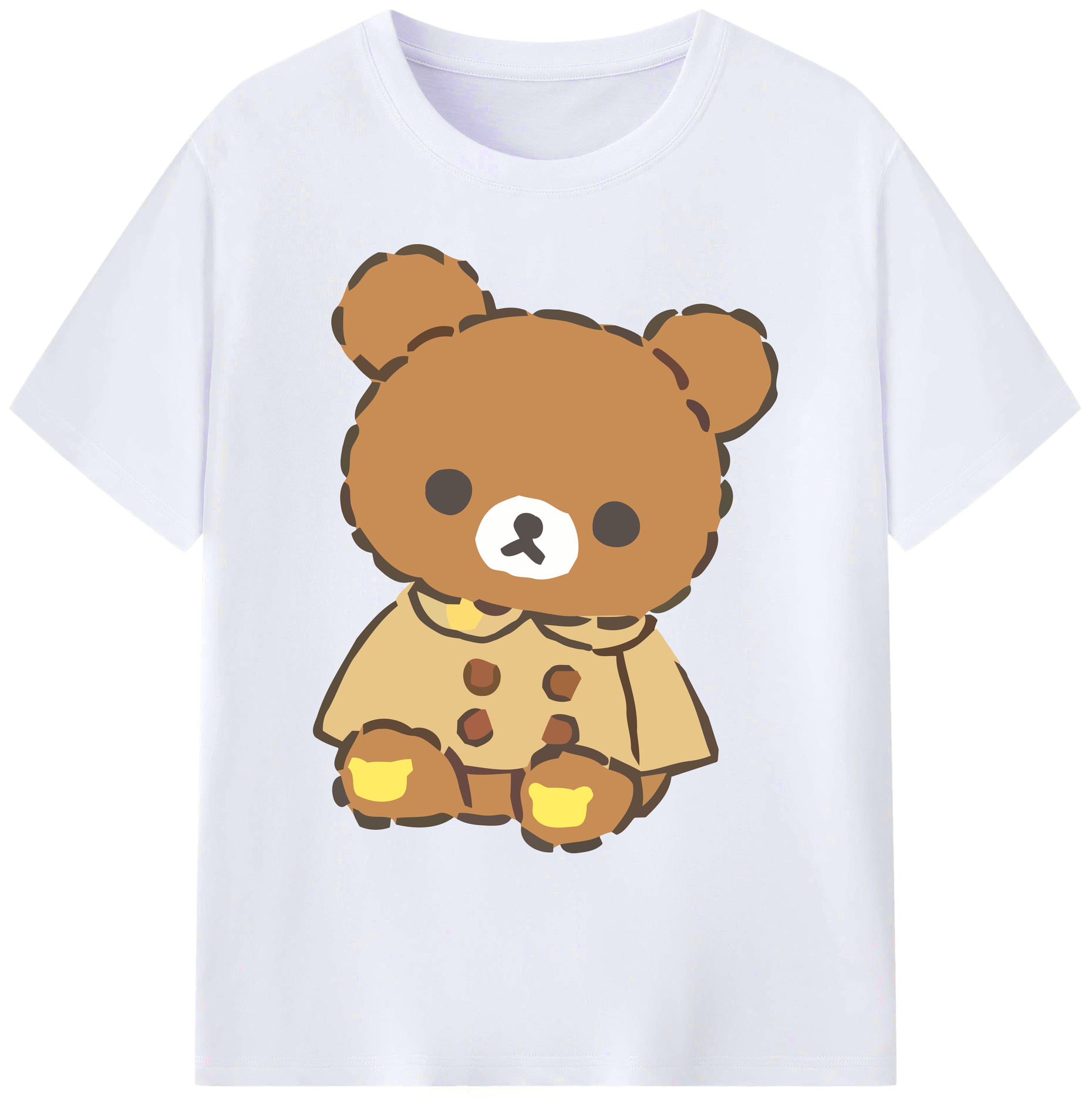 （画像用） リラックマ リラックマ キイロイトリ Rilakkuma Korilakkuma Kiiroitori 綿100％ メンズ半袖Tシャツ｜肌触りやわらか＆通気性