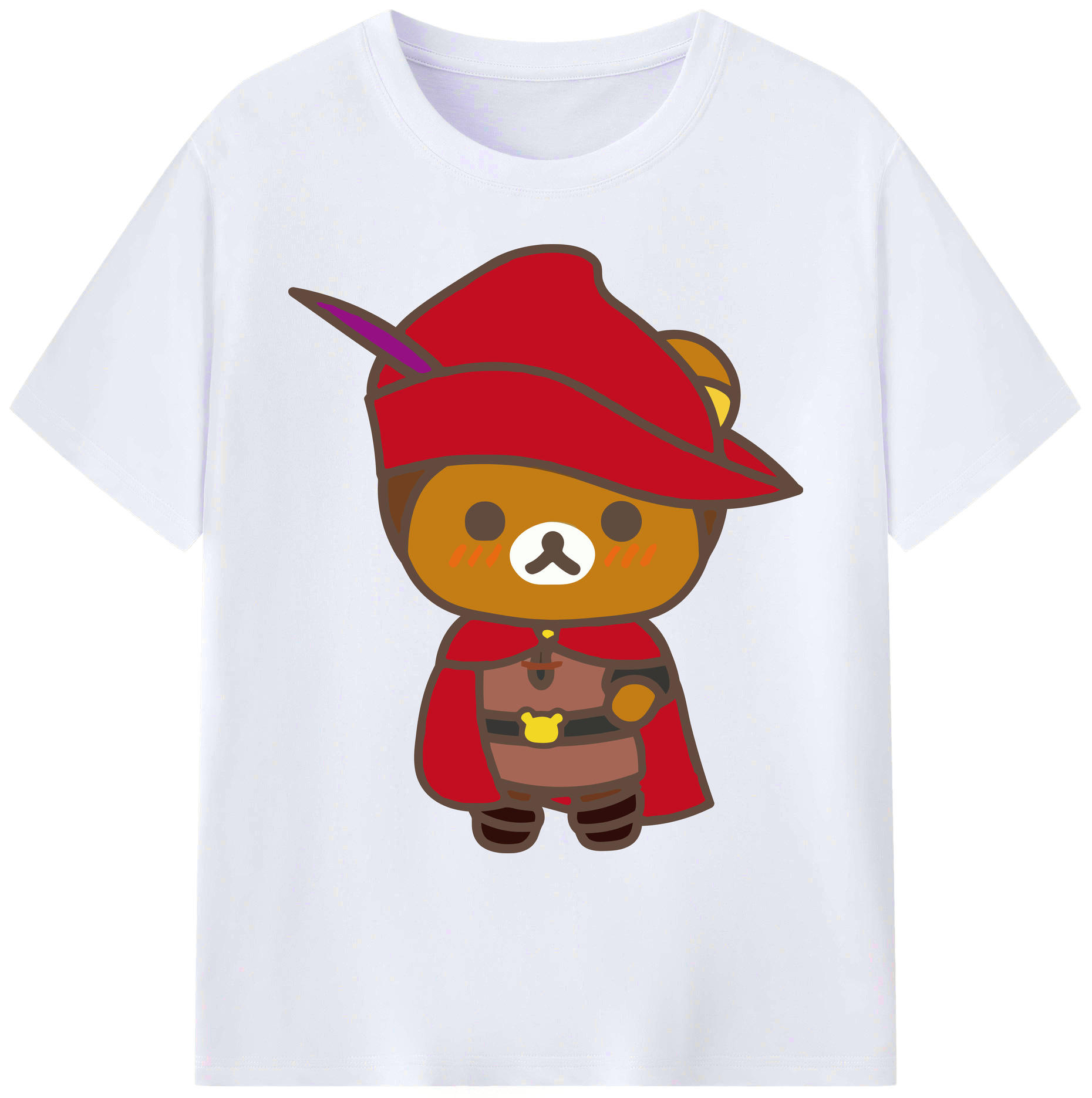 （画像用） リラックマ リラックマ キイロイトリ Rilakkuma Korilakkuma Kiiroitori 綿100％ メンズ半袖Tシャツ｜肌触りやわらか＆通気性