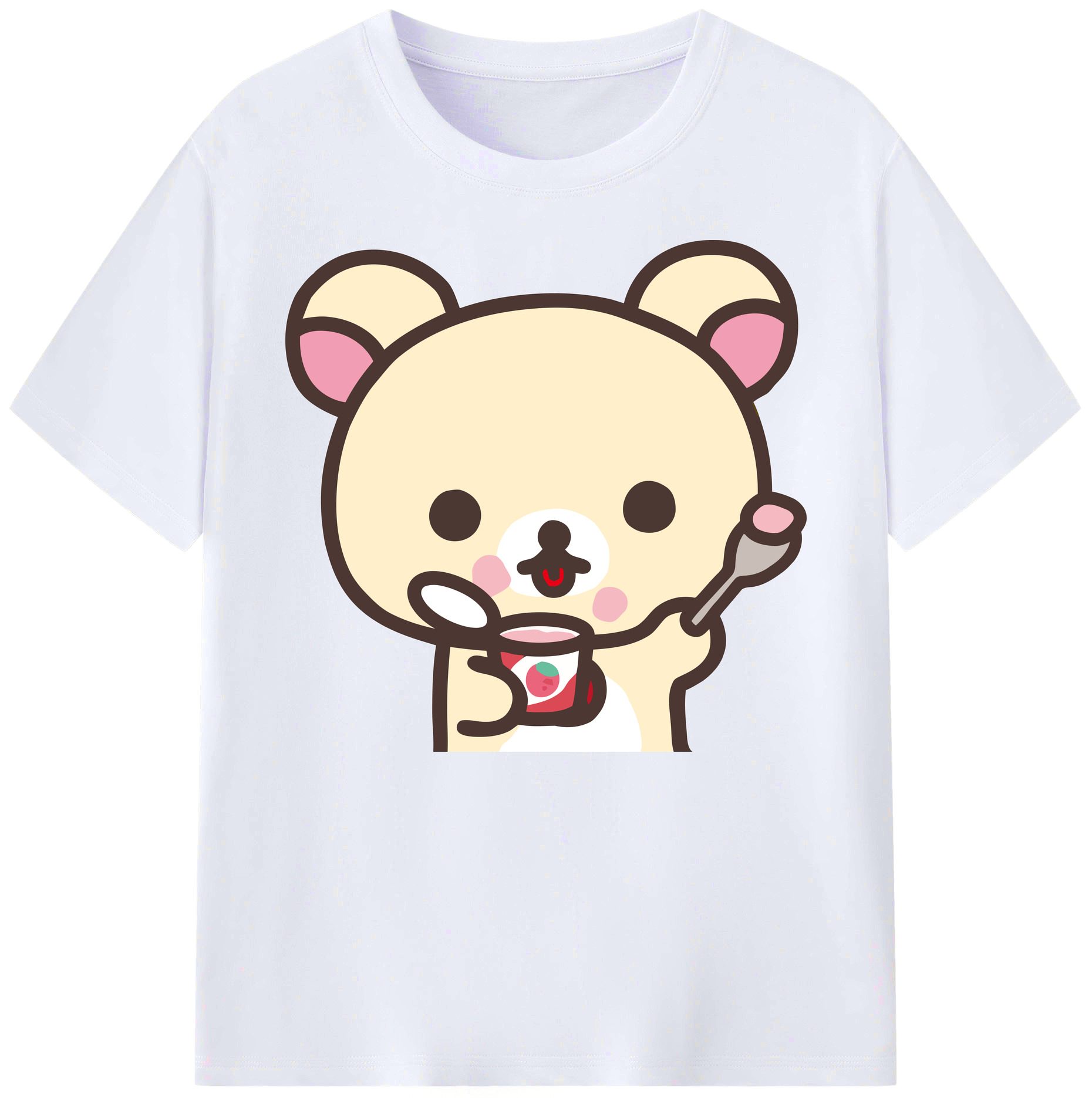 （画像用） リラックマ リラックマ キイロイトリ Rilakkuma Korilakkuma Kiiroitori 綿100％ メンズ半袖Tシャツ｜肌触りやわらか＆通気性
