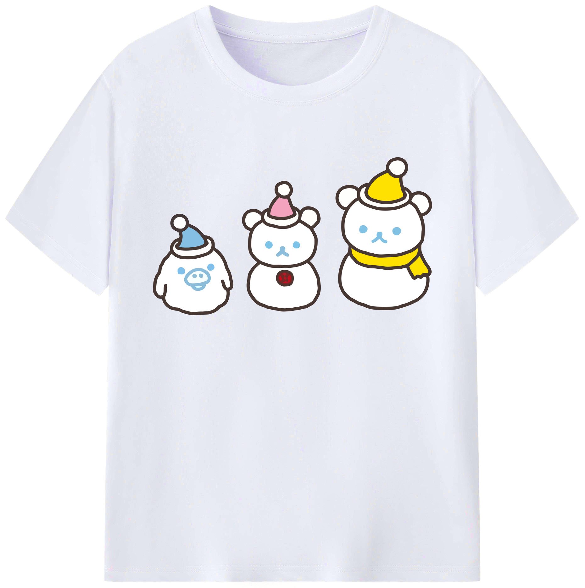 （画像用） リラックマ リラックマ キイロイトリ Rilakkuma Korilakkuma Kiiroitori 綿100％ メンズ半袖Tシャツ｜肌触りやわらか＆通気性