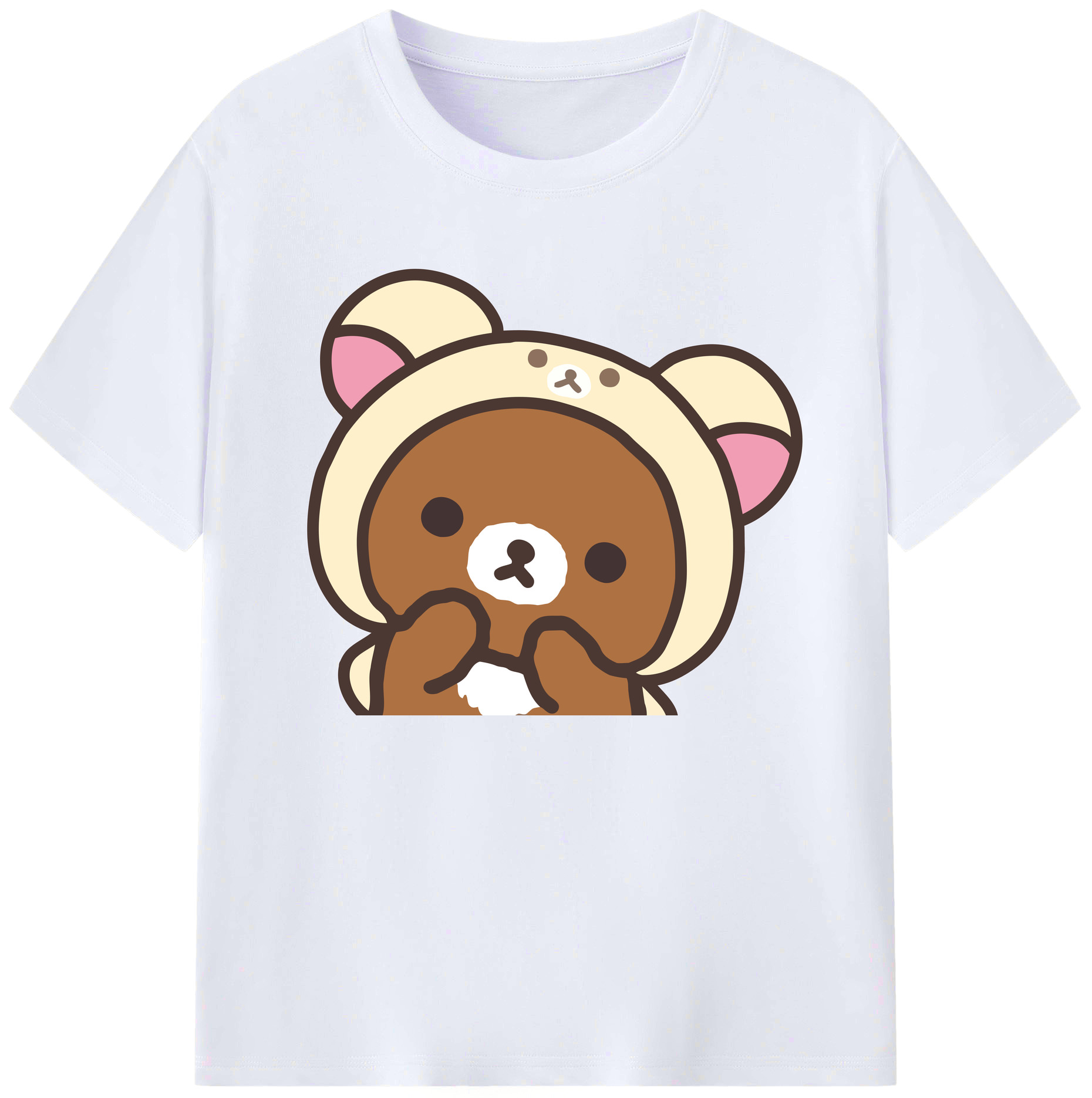 （画像用） リラックマ リラックマ キイロイトリ Rilakkuma Korilakkuma Kiiroitori 綿100％ メンズ半袖Tシャツ｜肌触りやわらか＆通気性