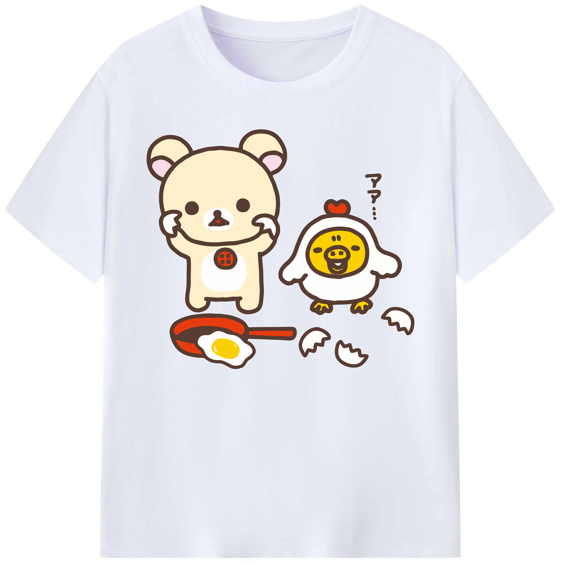 （画像用） リラックマ リラックマ キイロイトリ Rilakkuma Korilakkuma Kiiroitori 綿100％ メンズ半袖Tシャツ｜肌触りやわらか＆通気性
