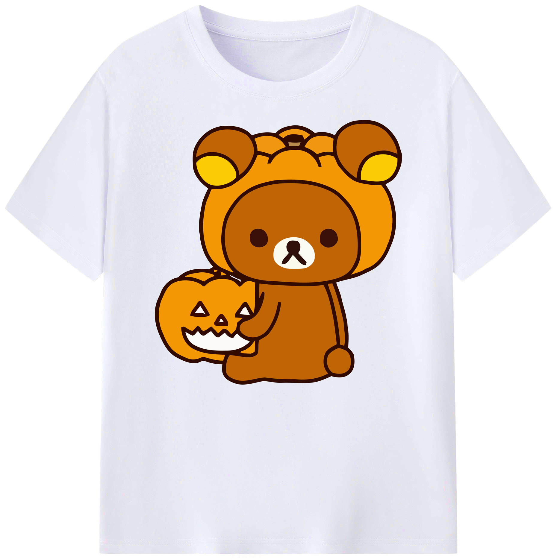 （画像用） リラックマ リラックマ キイロイトリ Rilakkuma Korilakkuma Kiiroitori 綿100％ メンズ半袖Tシャツ｜肌触りやわらか＆通気性