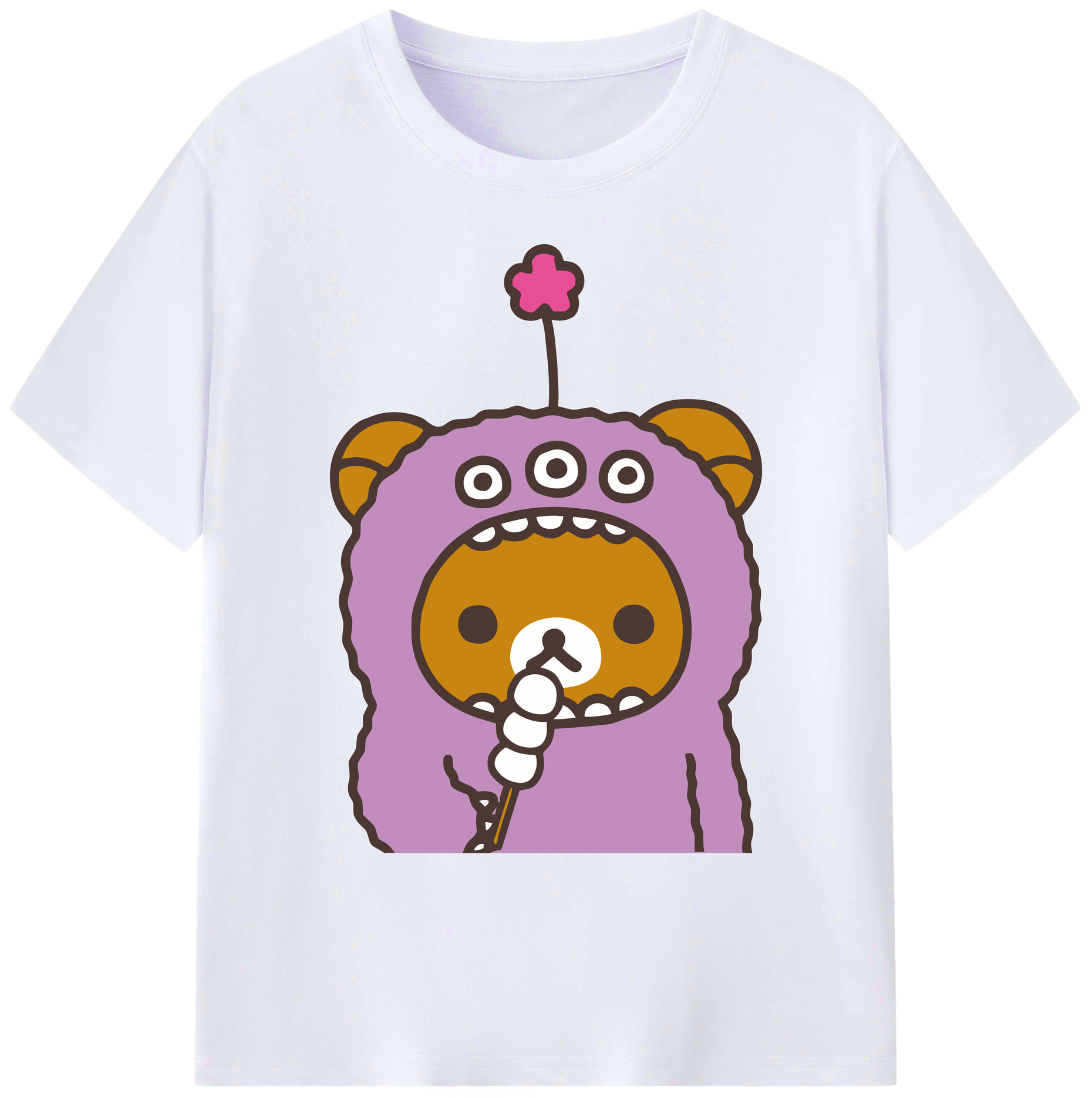 （画像用） リラックマ リラックマ キイロイトリ Rilakkuma Korilakkuma Kiiroitori 綿100％ メンズ半袖Tシャツ｜肌触りやわらか＆通気性