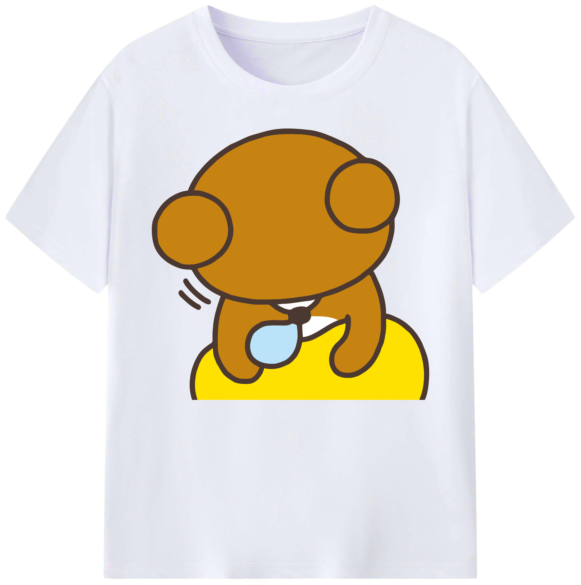 （画像用） リラックマ リラックマ キイロイトリ Rilakkuma Korilakkuma Kiiroitori 綿100％ メンズ半袖Tシャツ｜肌触りやわらか＆通気性