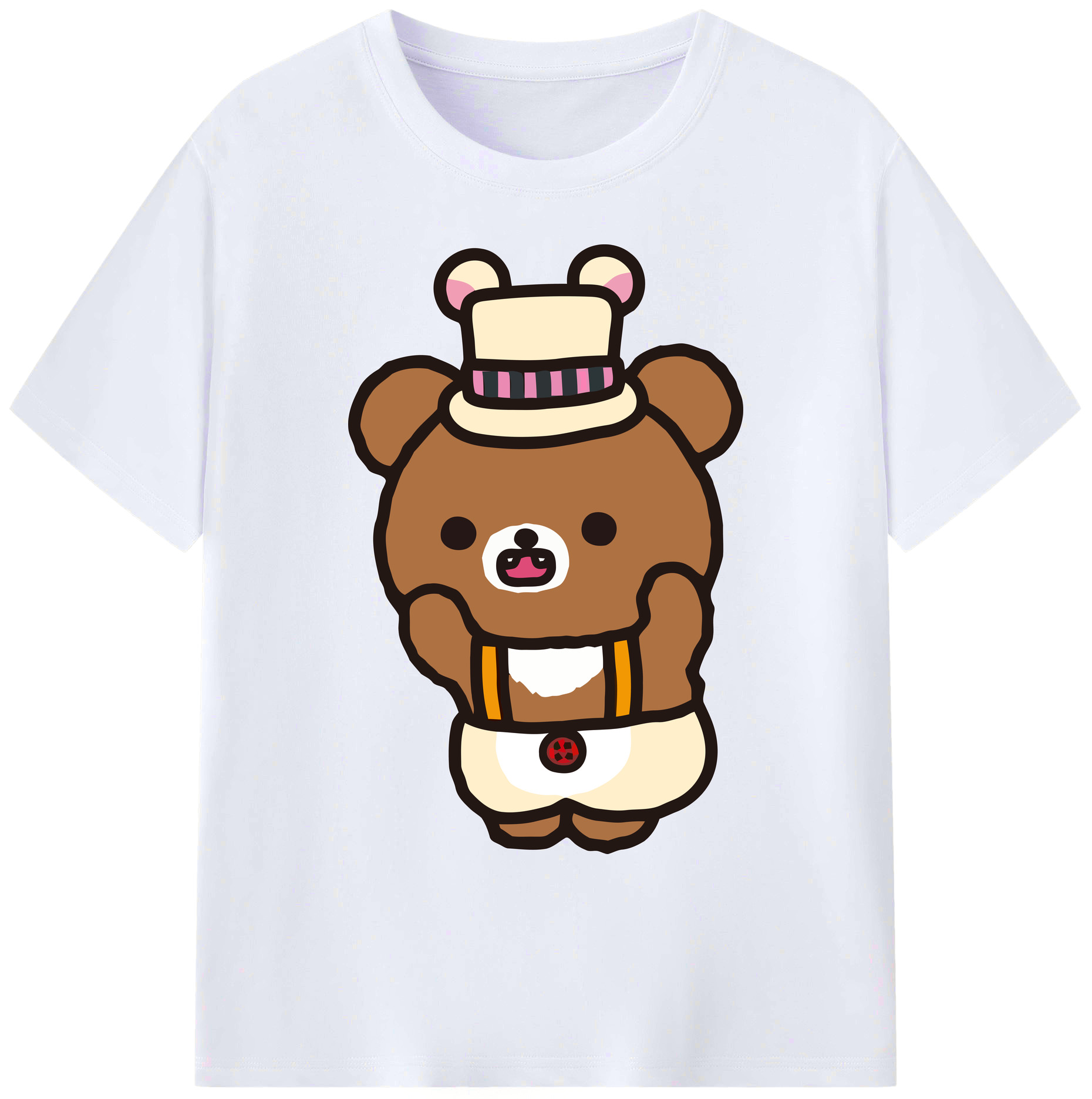 （画像用） リラックマ リラックマ キイロイトリ Rilakkuma Korilakkuma Kiiroitori 綿100％ メンズ半袖Tシャツ｜肌触りやわらか＆通気性