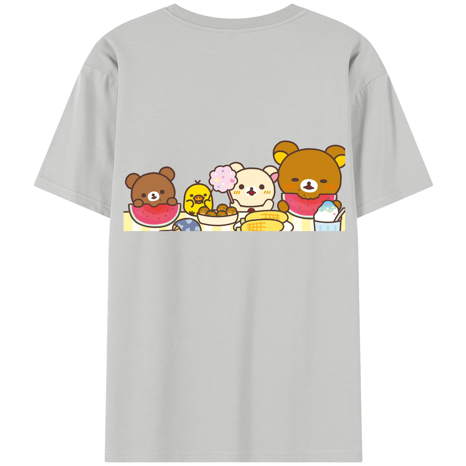 （画像用） リラックマ リラックマ キイロイトリ Rilakkuma Korilakkuma Kiiroitori レディース半袖Tシャツ(バックプリント)
