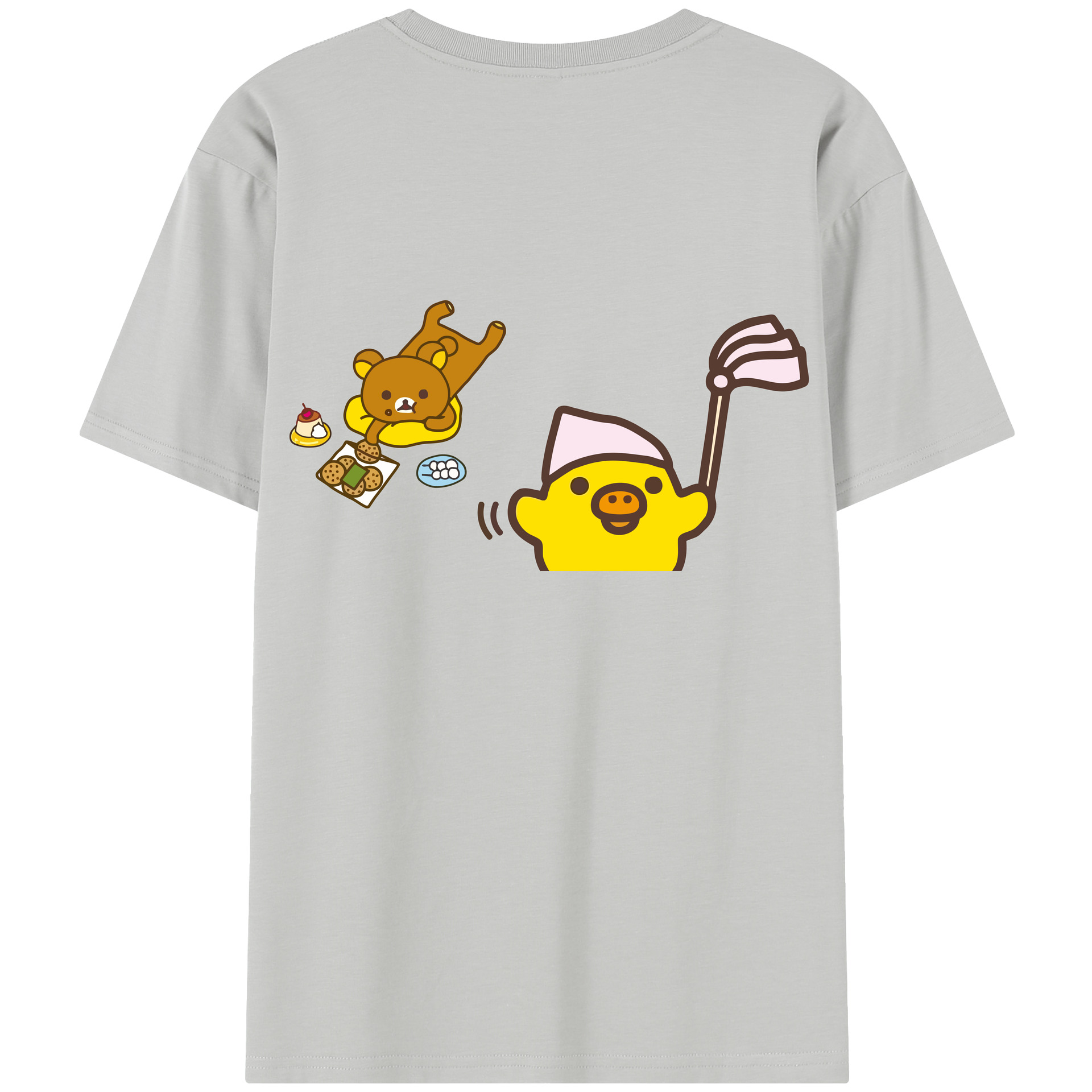 （画像用） リラックマ リラックマ キイロイトリ Rilakkuma Korilakkuma Kiiroitori レディース半袖Tシャツ(バックプリント)