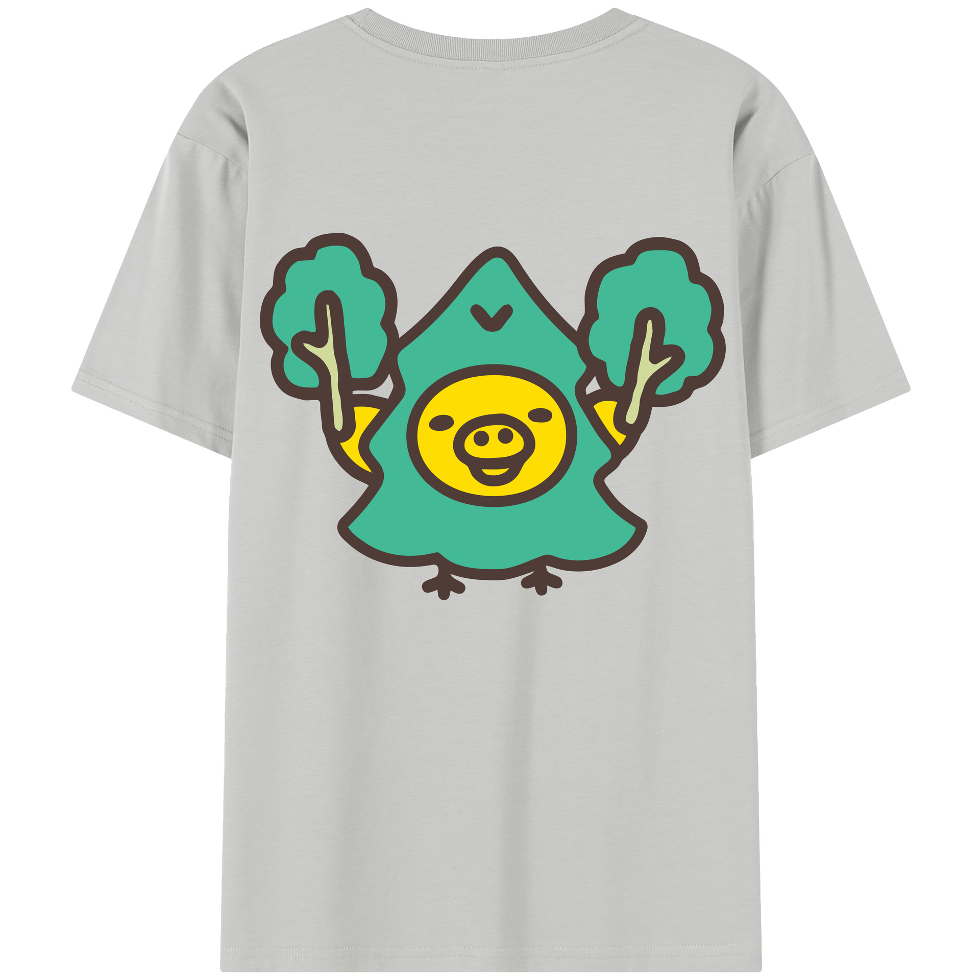 （画像用） リラックマ リラックマ キイロイトリ Rilakkuma Korilakkuma Kiiroitori レディース半袖Tシャツ(バックプリント)