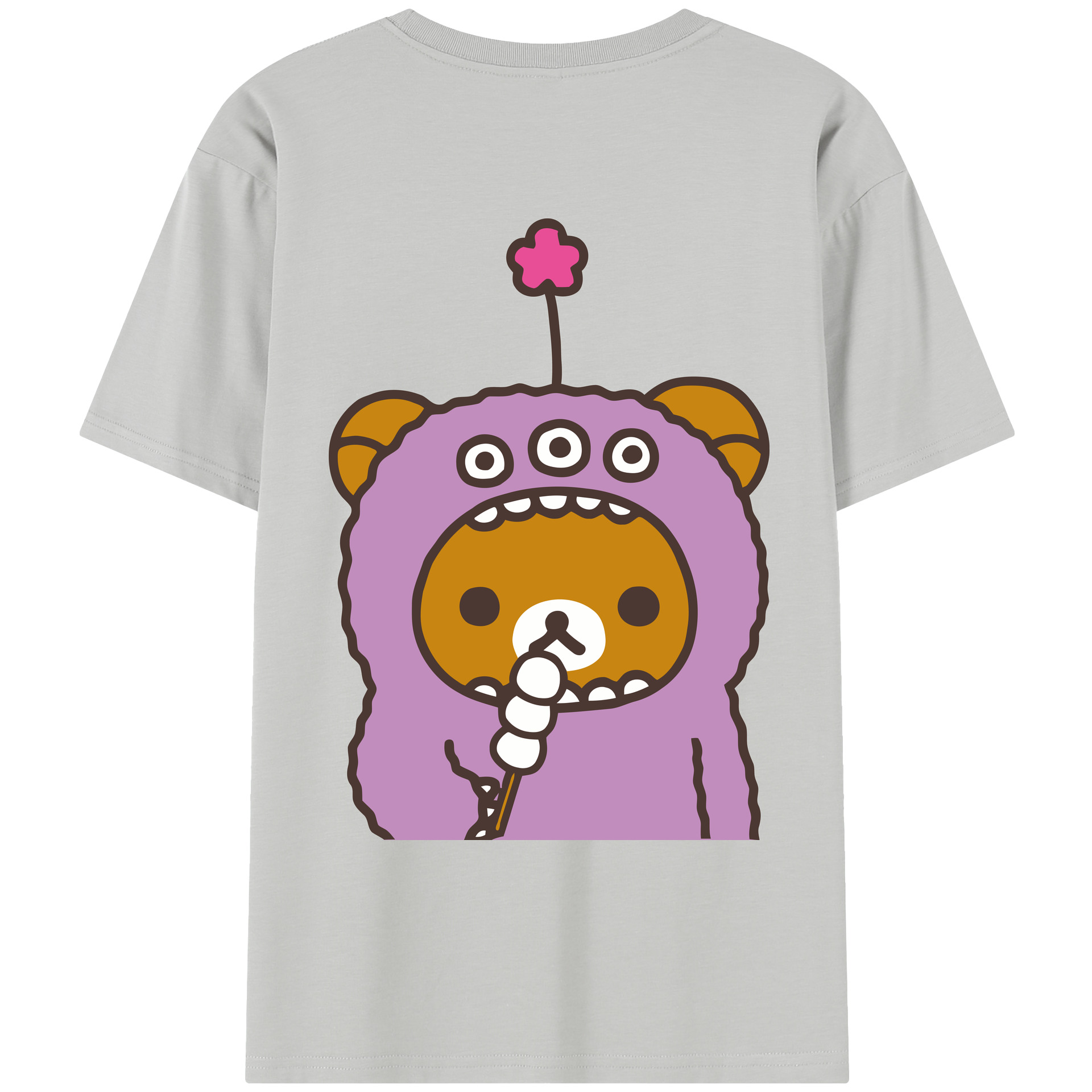 （画像用） リラックマ リラックマ キイロイトリ Rilakkuma Korilakkuma Kiiroitori レディース半袖Tシャツ(バックプリント)