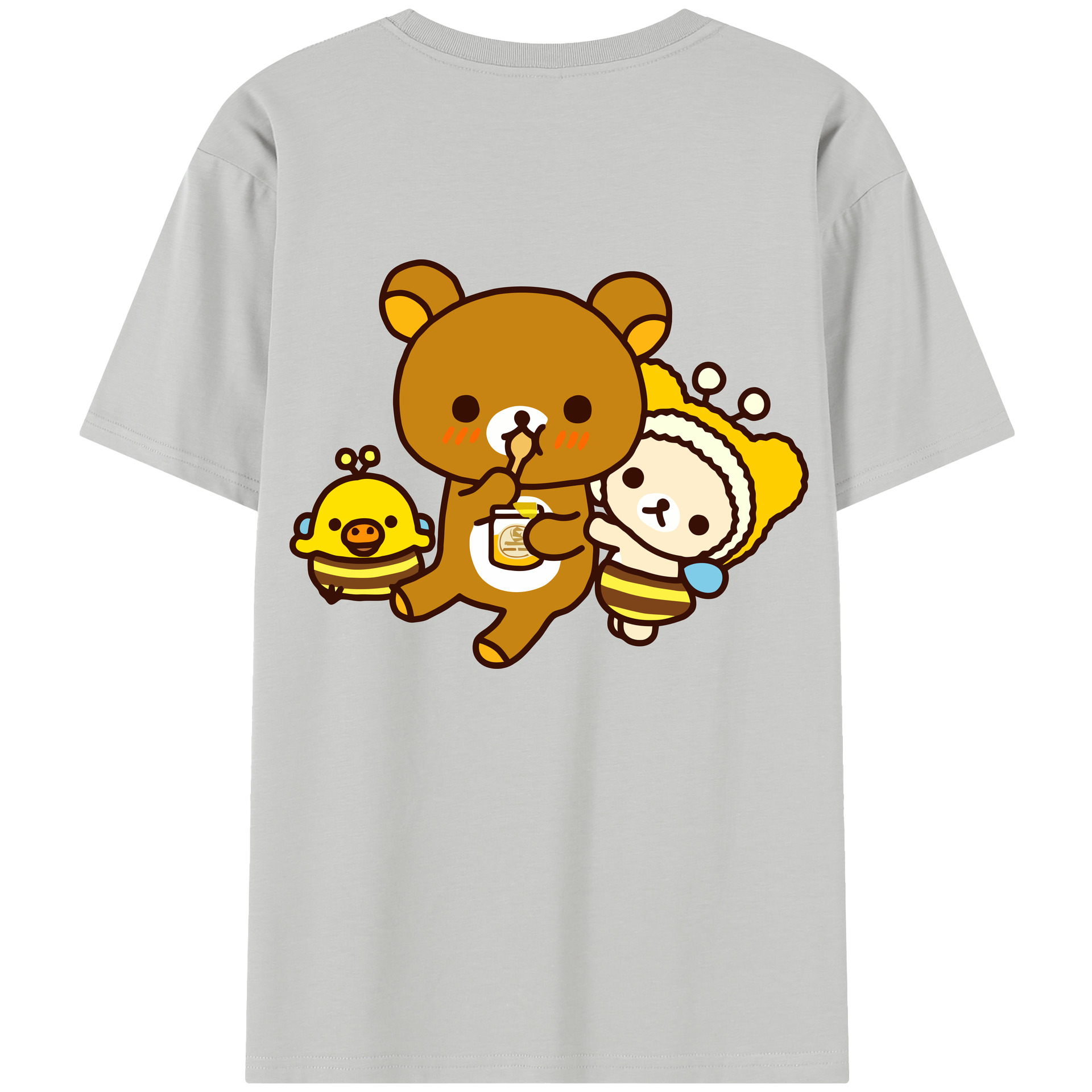（画像用） リラックマ リラックマ キイロイトリ Rilakkuma Korilakkuma Kiiroitori レディース半袖Tシャツ(バックプリント)