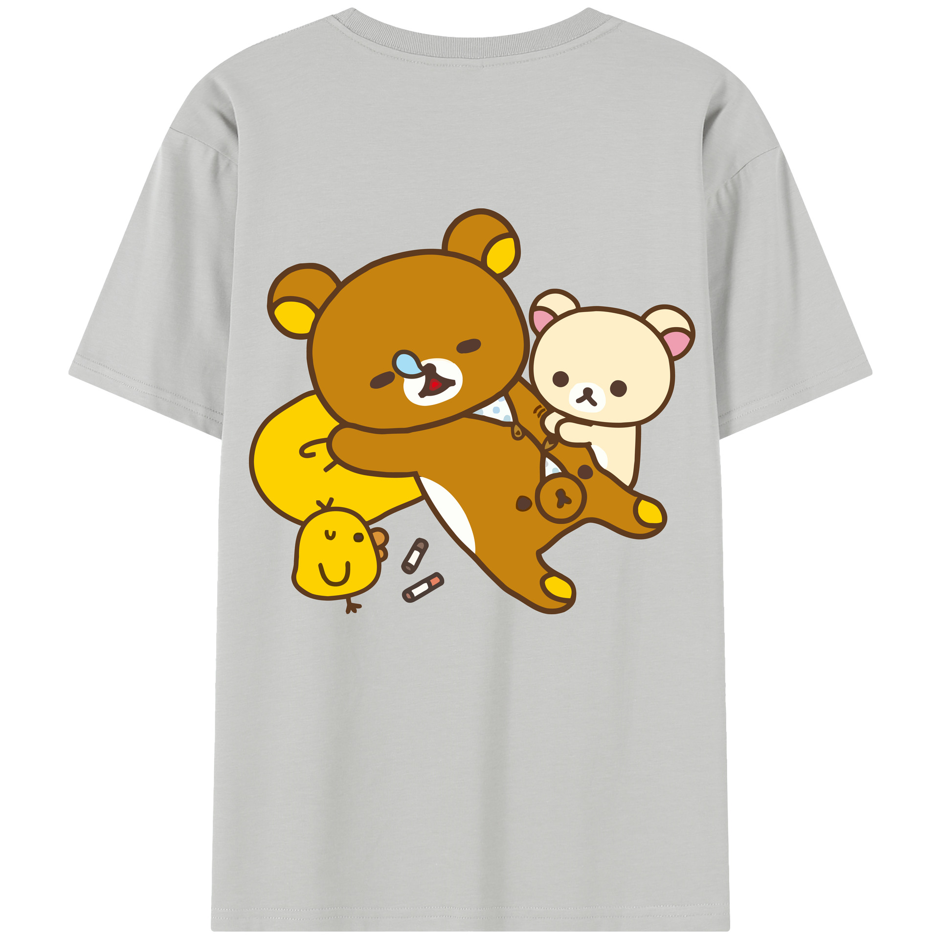 （画像用） リラックマ リラックマ キイロイトリ Rilakkuma Korilakkuma Kiiroitori レディース半袖Tシャツ(バックプリント)
