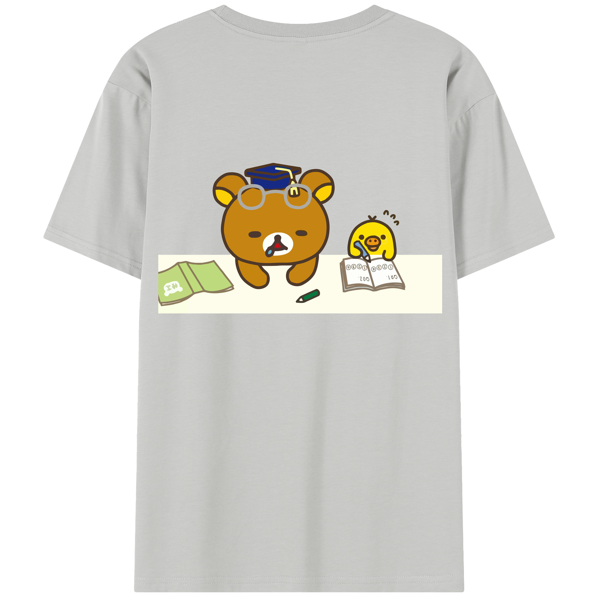 （画像用） リラックマ リラックマ キイロイトリ Rilakkuma Korilakkuma Kiiroitori レディース半袖Tシャツ(バックプリント)