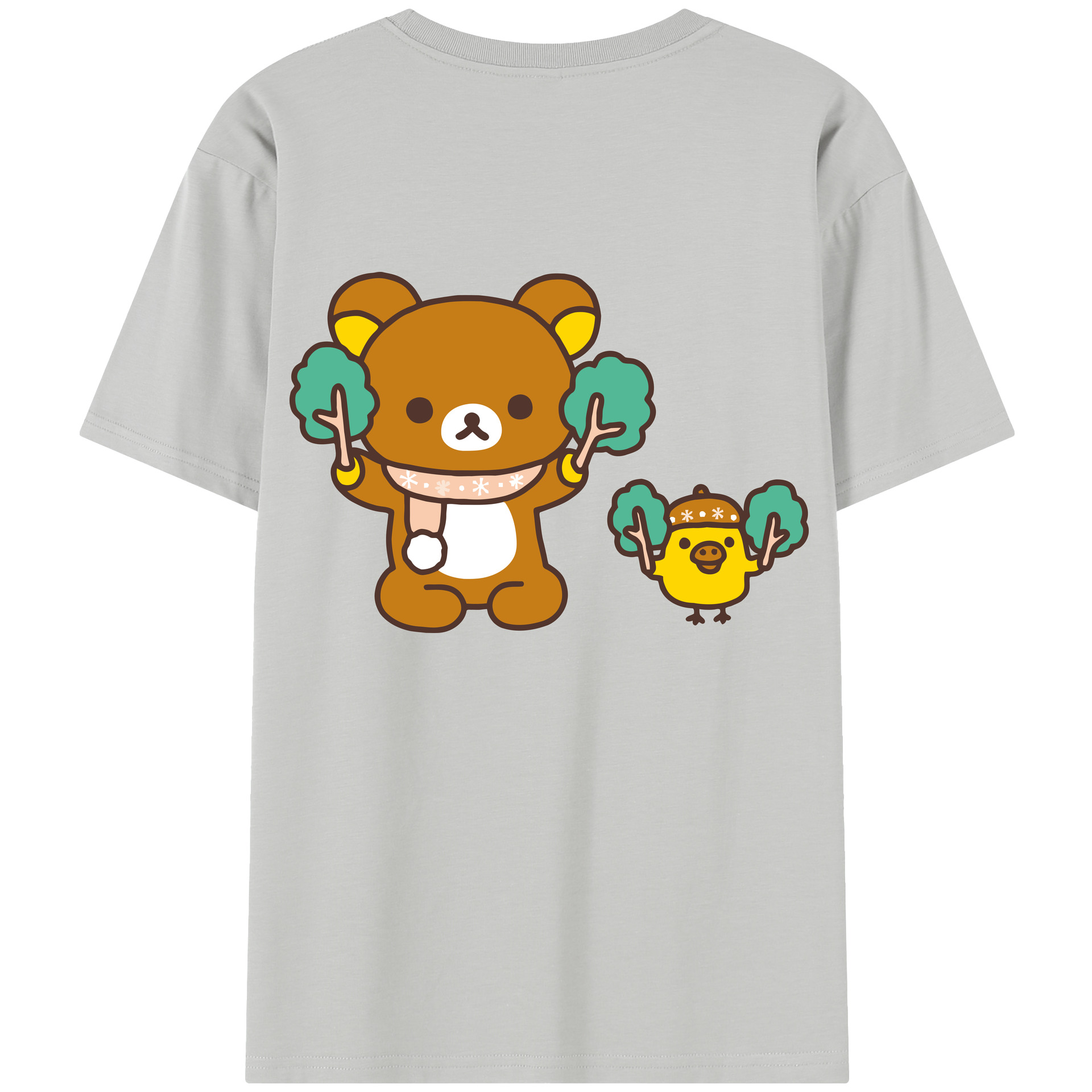 （画像用） リラックマ リラックマ キイロイトリ Rilakkuma Korilakkuma Kiiroitori レディース半袖Tシャツ(バックプリント)