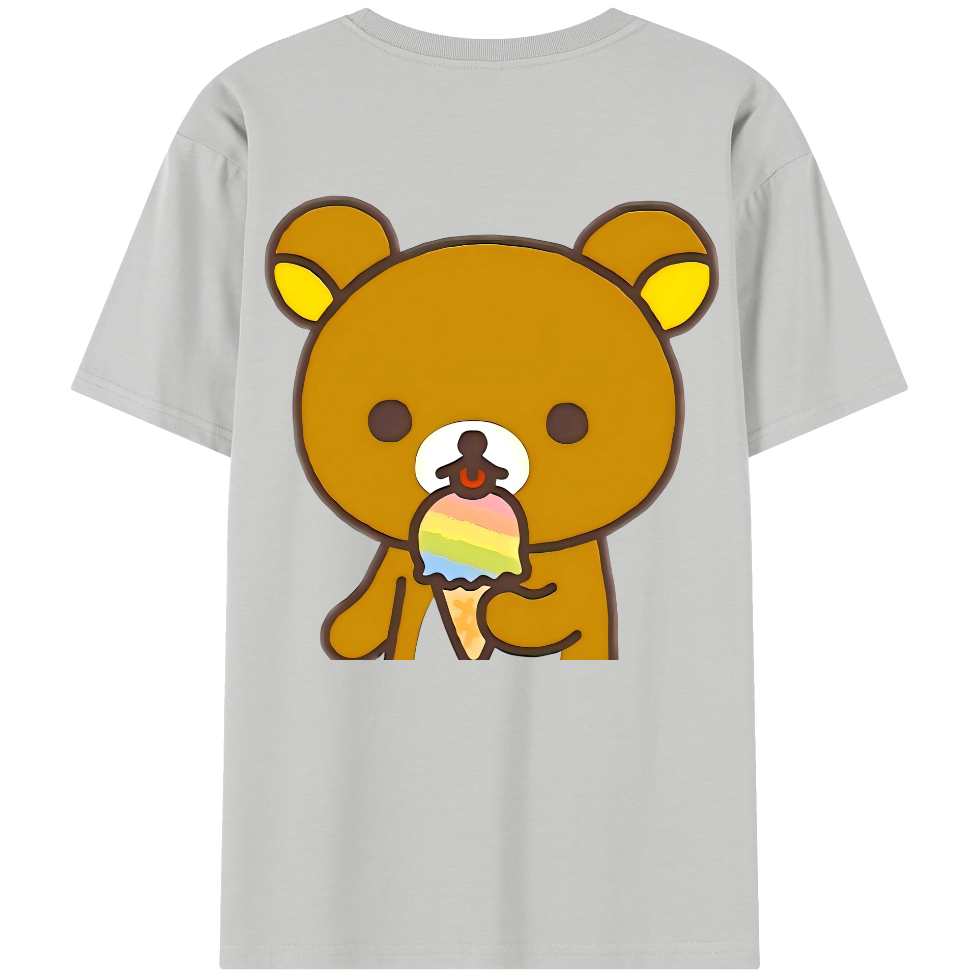 （画像用） リラックマ リラックマ キイロイトリ Rilakkuma Korilakkuma Kiiroitori レディース半袖Tシャツ(バックプリント)