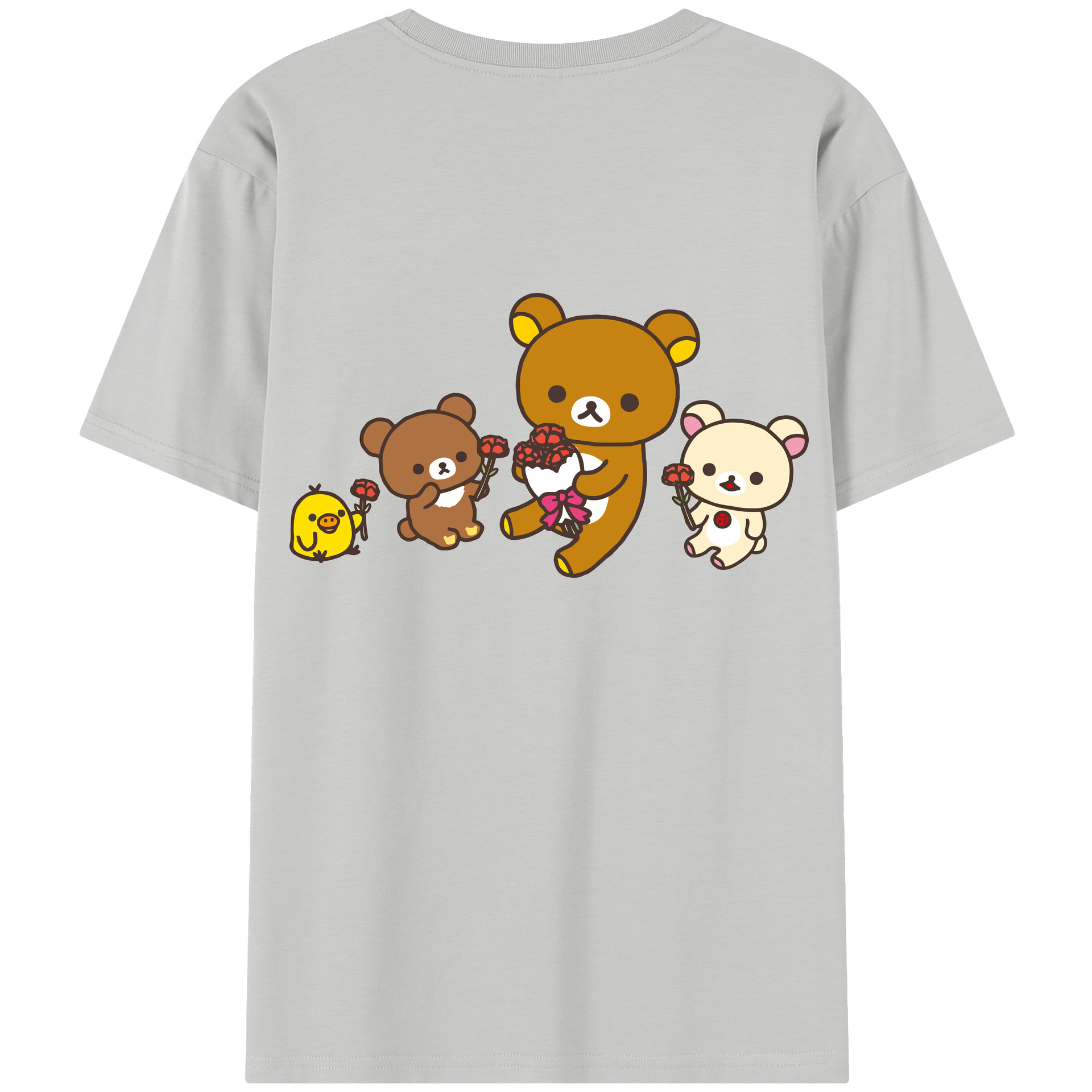 （画像用） リラックマ リラックマ キイロイトリ Rilakkuma Korilakkuma Kiiroitori レディース半袖Tシャツ(バックプリント)