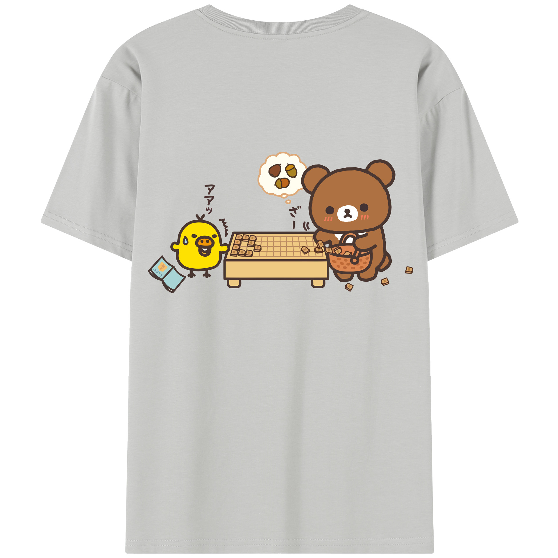 （画像用） リラックマ リラックマ キイロイトリ Rilakkuma Korilakkuma Kiiroitori レディース半袖Tシャツ(バックプリント)