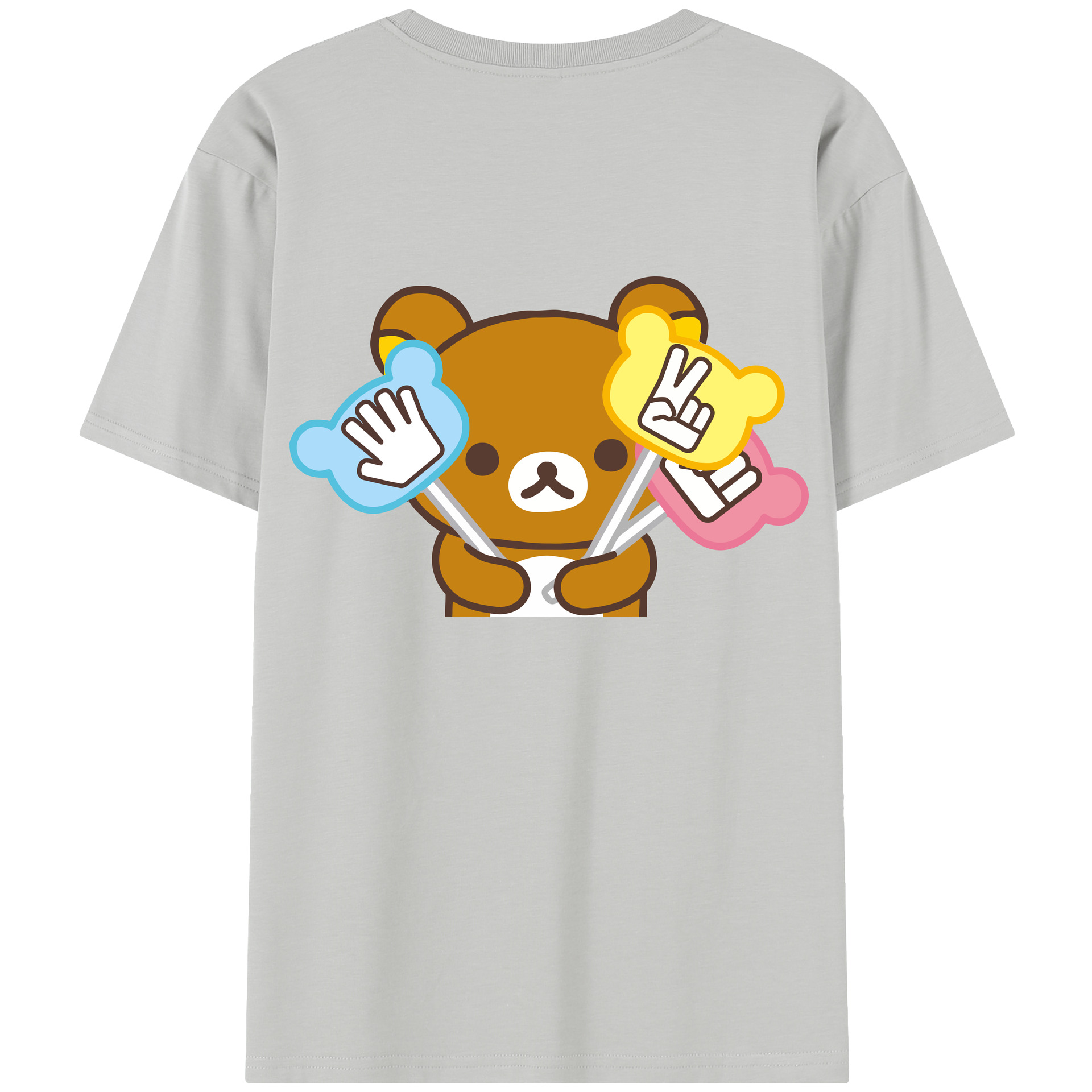 （画像用） リラックマ リラックマ キイロイトリ Rilakkuma Korilakkuma Kiiroitori レディース半袖Tシャツ(バックプリント)