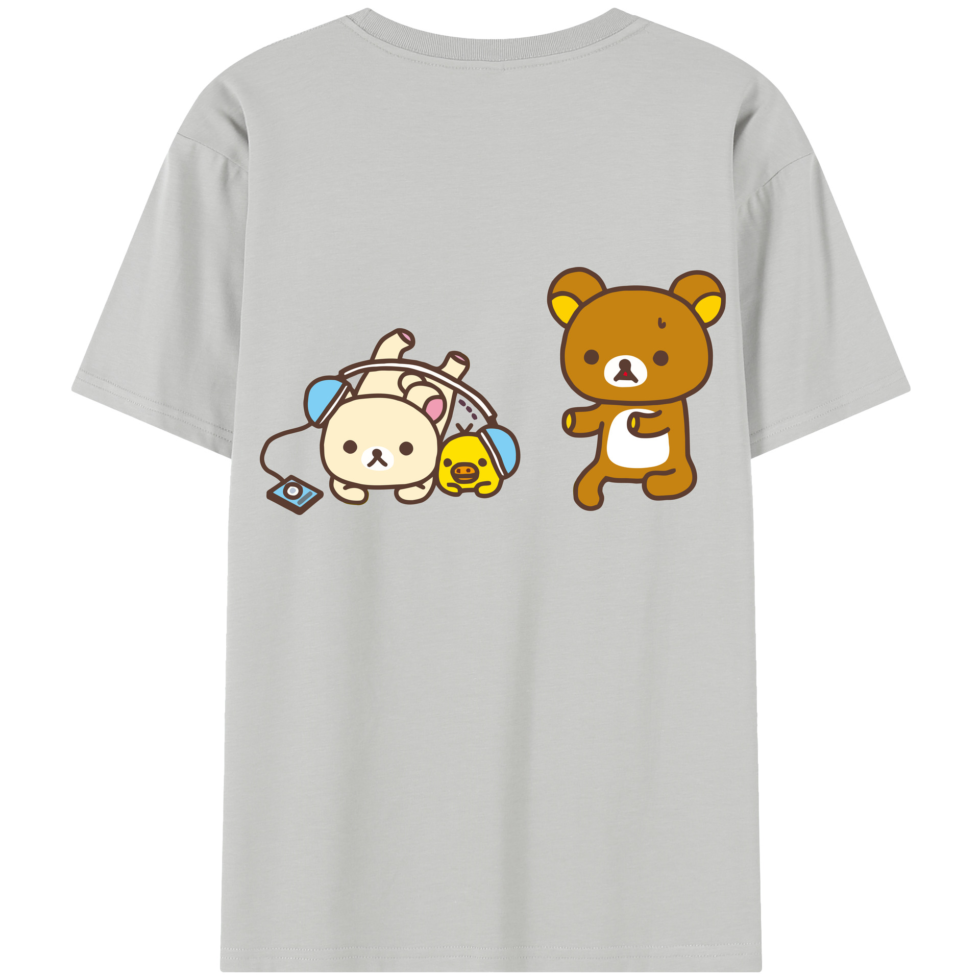 （画像用） リラックマ リラックマ キイロイトリ Rilakkuma Korilakkuma Kiiroitori レディース半袖Tシャツ(バックプリント)