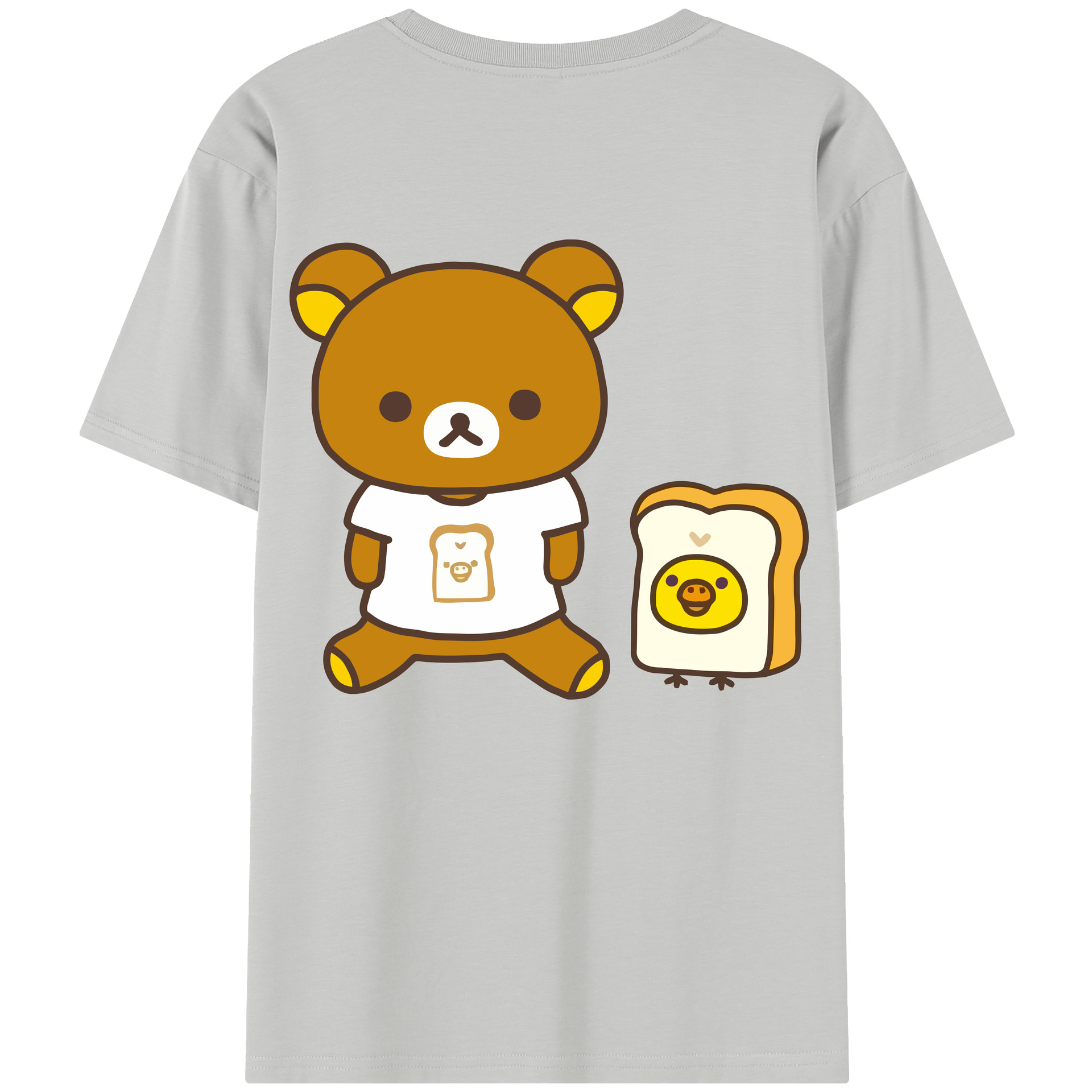 （画像用） リラックマ リラックマ キイロイトリ Rilakkuma Korilakkuma Kiiroitori レディース半袖Tシャツ(バックプリント)
