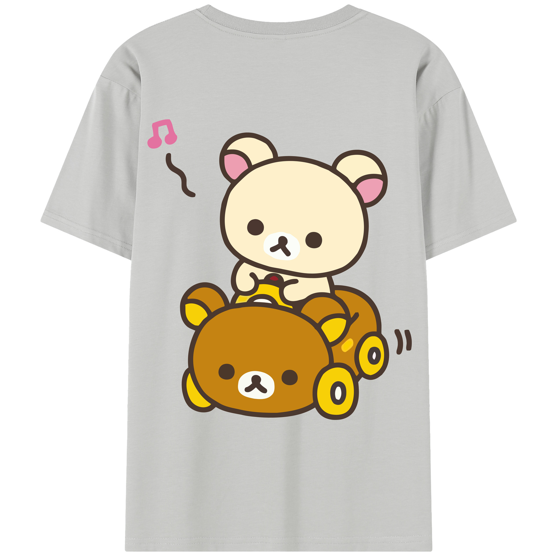 （画像用） リラックマ リラックマ キイロイトリ Rilakkuma Korilakkuma Kiiroitori レディース半袖Tシャツ(バックプリント)
