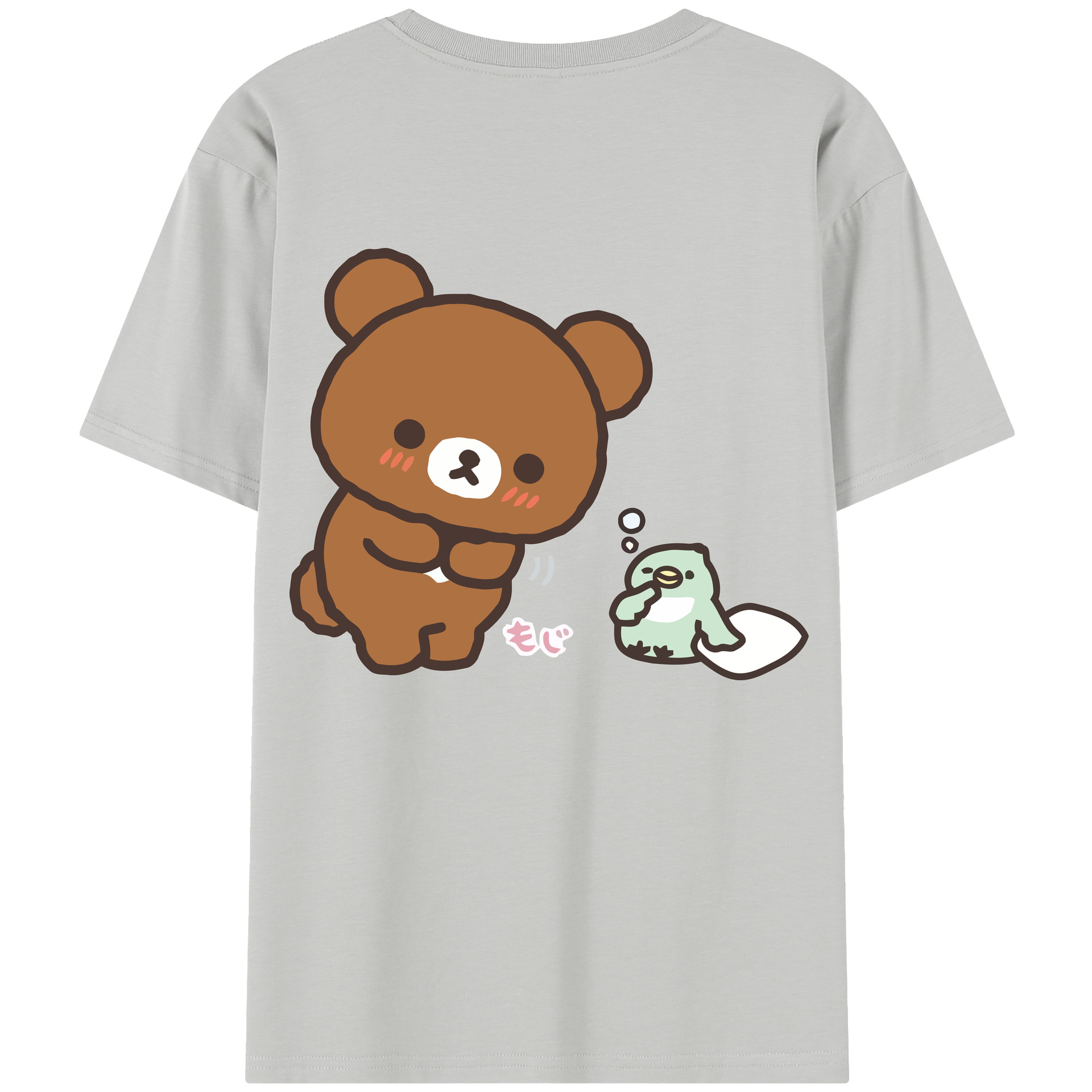 （画像用） リラックマ リラックマ キイロイトリ Rilakkuma Korilakkuma Kiiroitori レディース半袖Tシャツ(バックプリント)