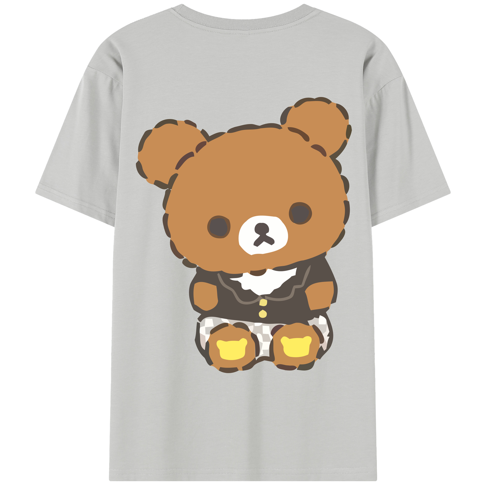 （画像用） リラックマ リラックマ キイロイトリ Rilakkuma Korilakkuma Kiiroitori レディース半袖Tシャツ(バックプリント)