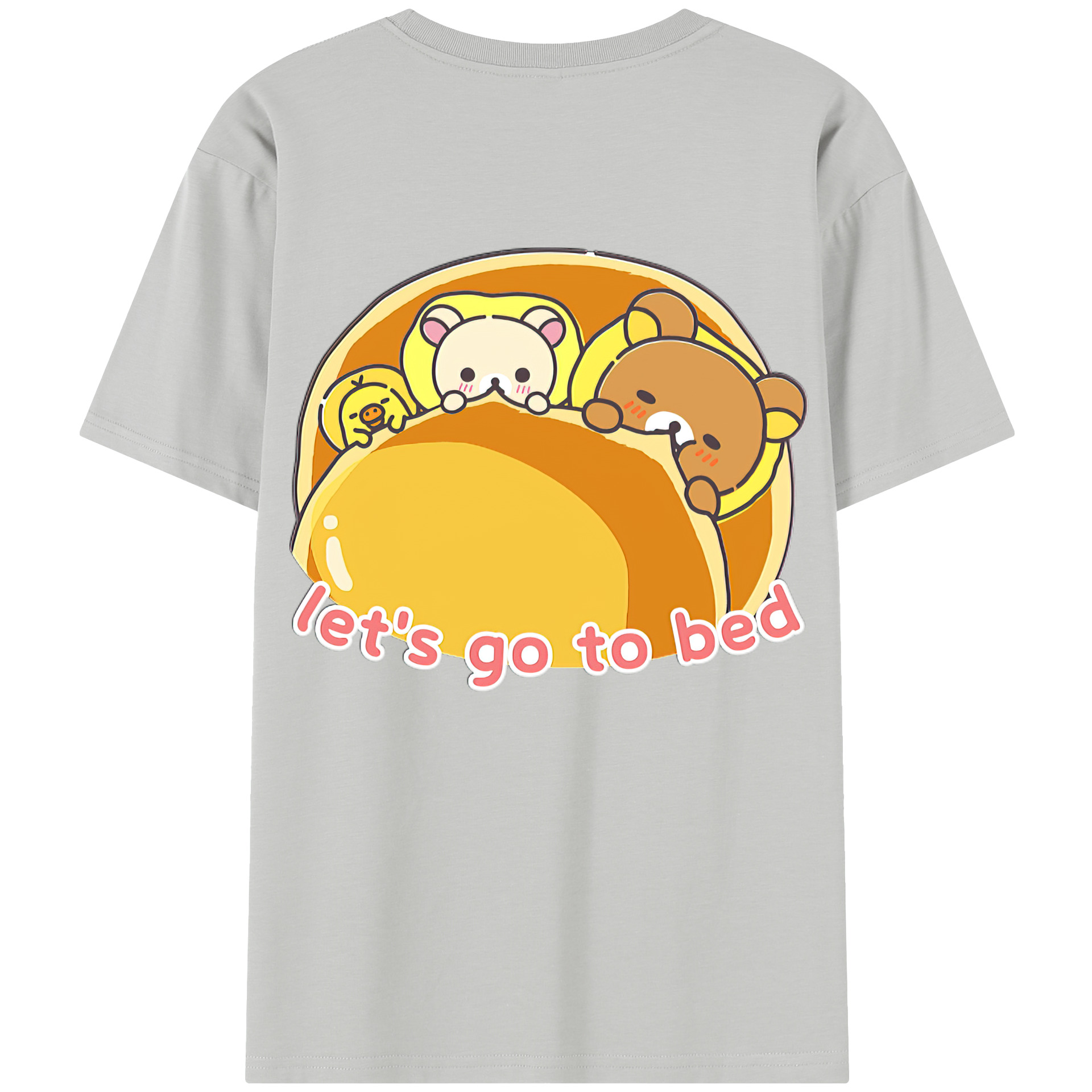 （画像用） リラックマ リラックマ キイロイトリ Rilakkuma Korilakkuma Kiiroitori レディース半袖Tシャツ(バックプリント)